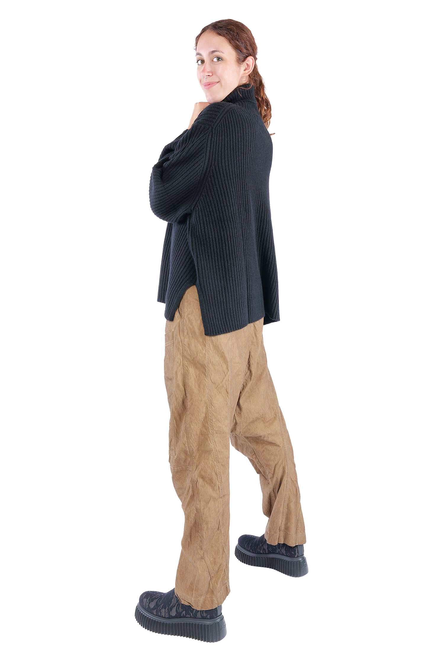 Kaschmir Pullover - Schwarz - 24107
