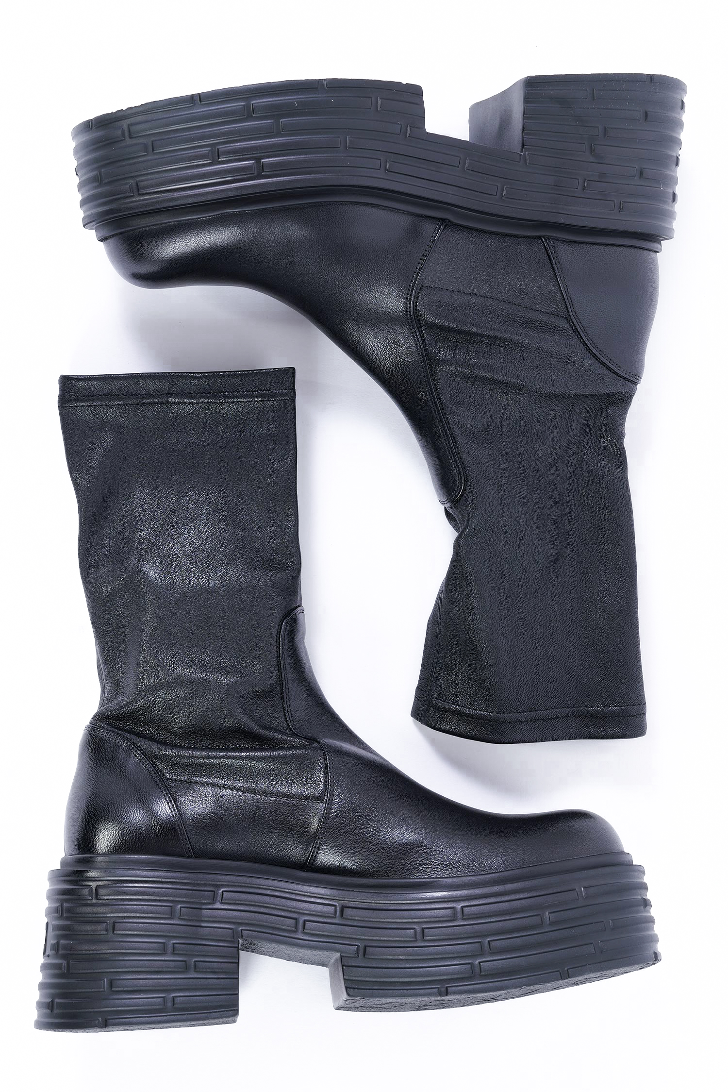 Stretch Stiefelette - Schwarz - Lignes Stretch