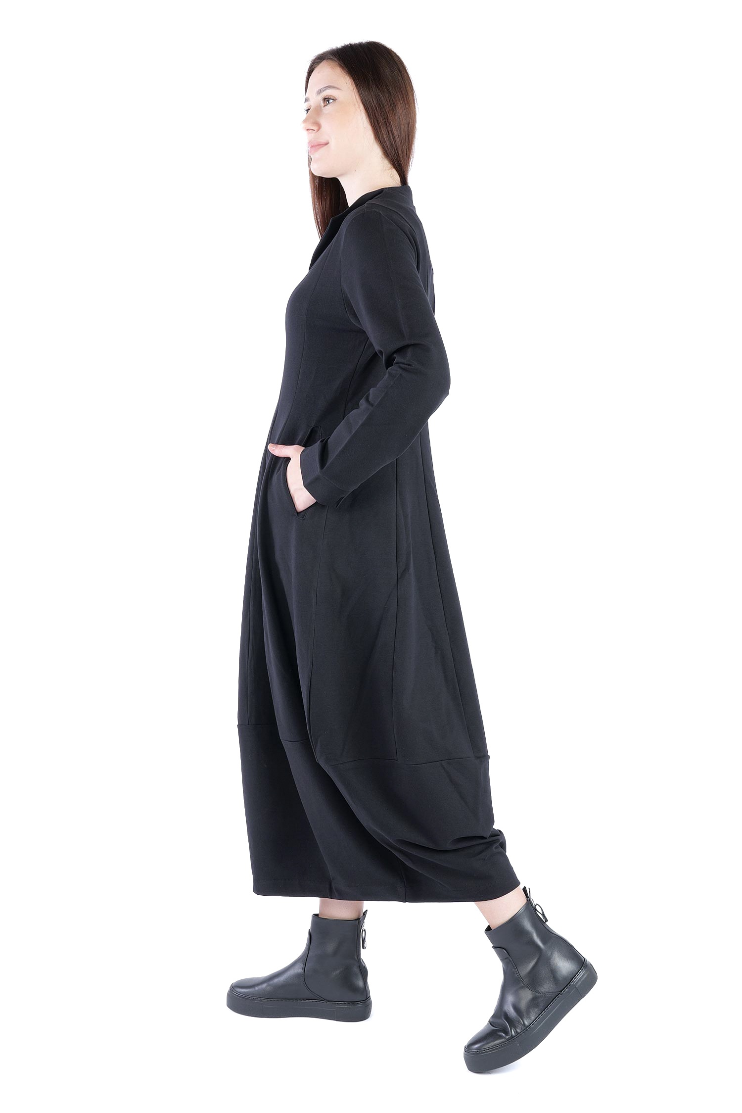 Tulpiges Sweatkleid - Schwarz - 26.2-KHF120