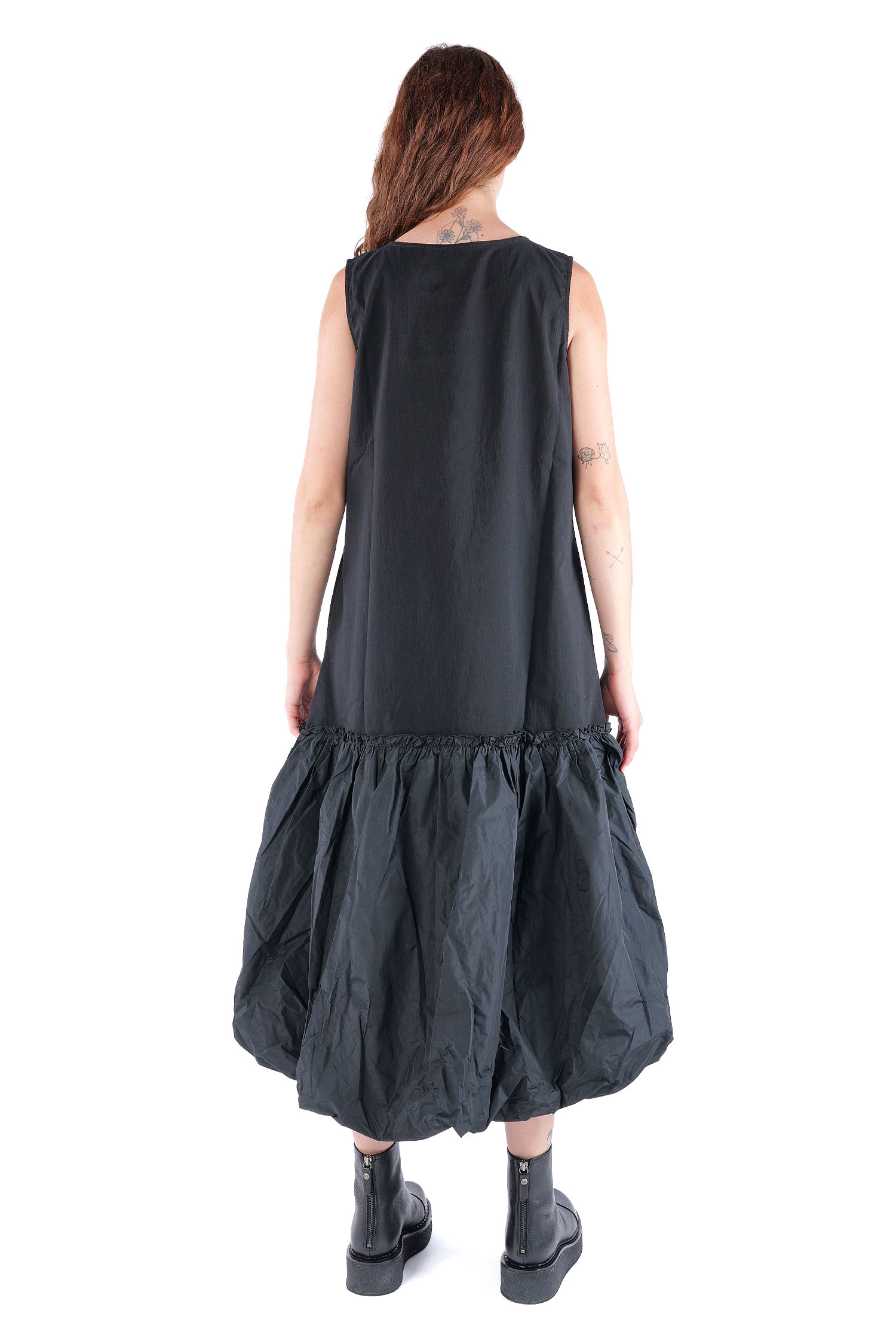 Gerüschtes Kleid - Schwarz - 1124