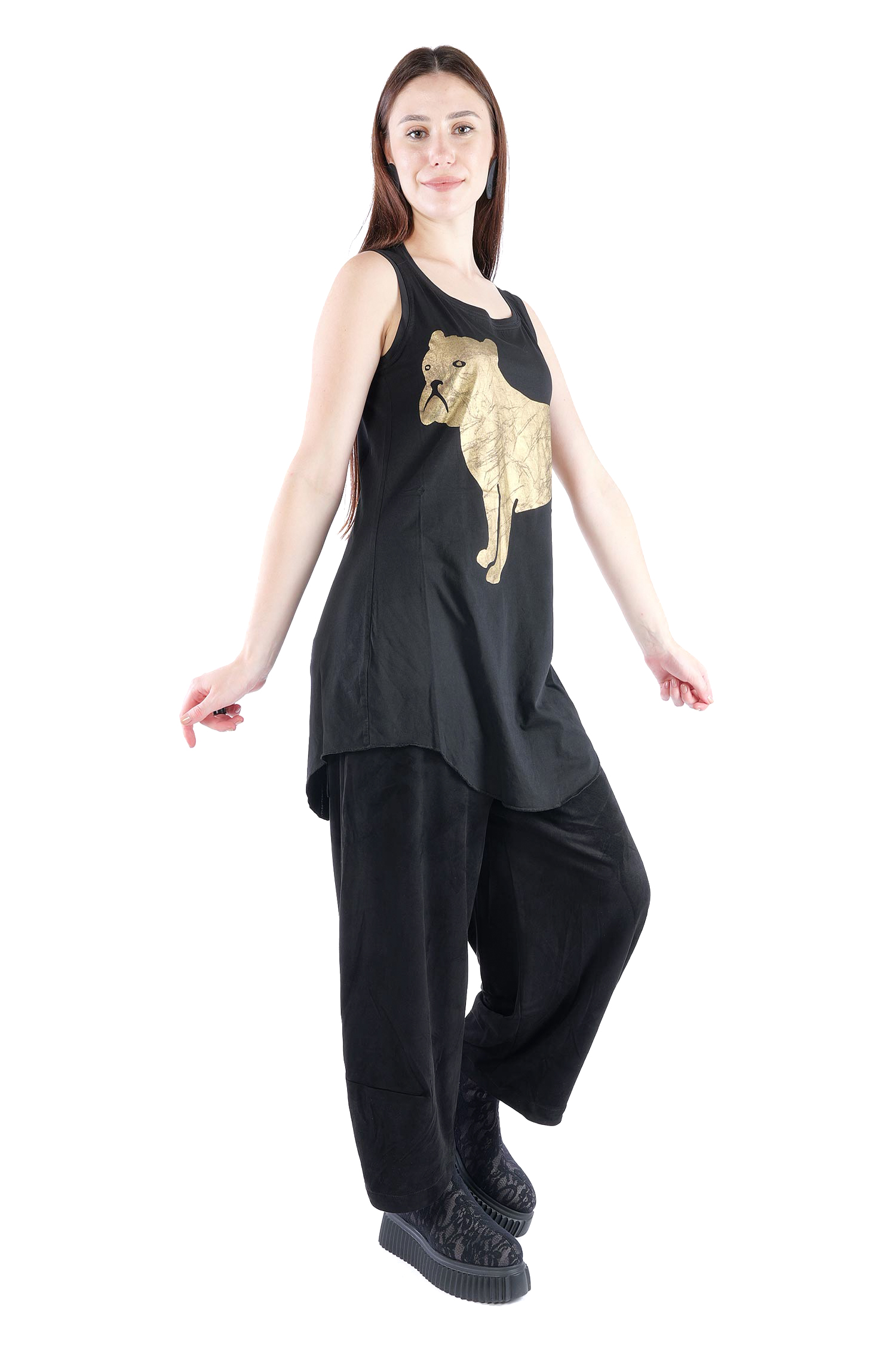 Top mit Print - Black print - 2261300805