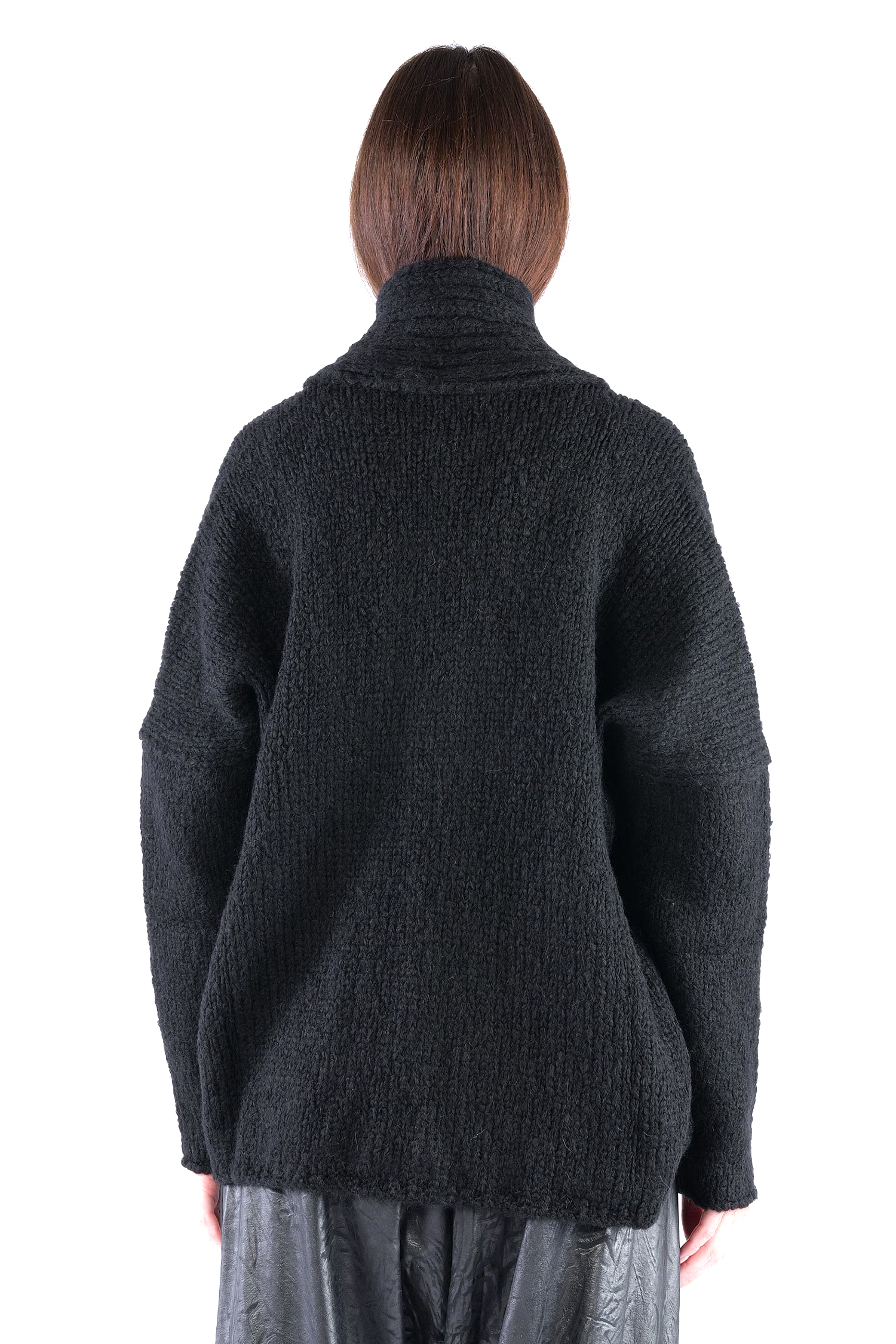 Dicker Strickpullover - Schwarz - Shawla
