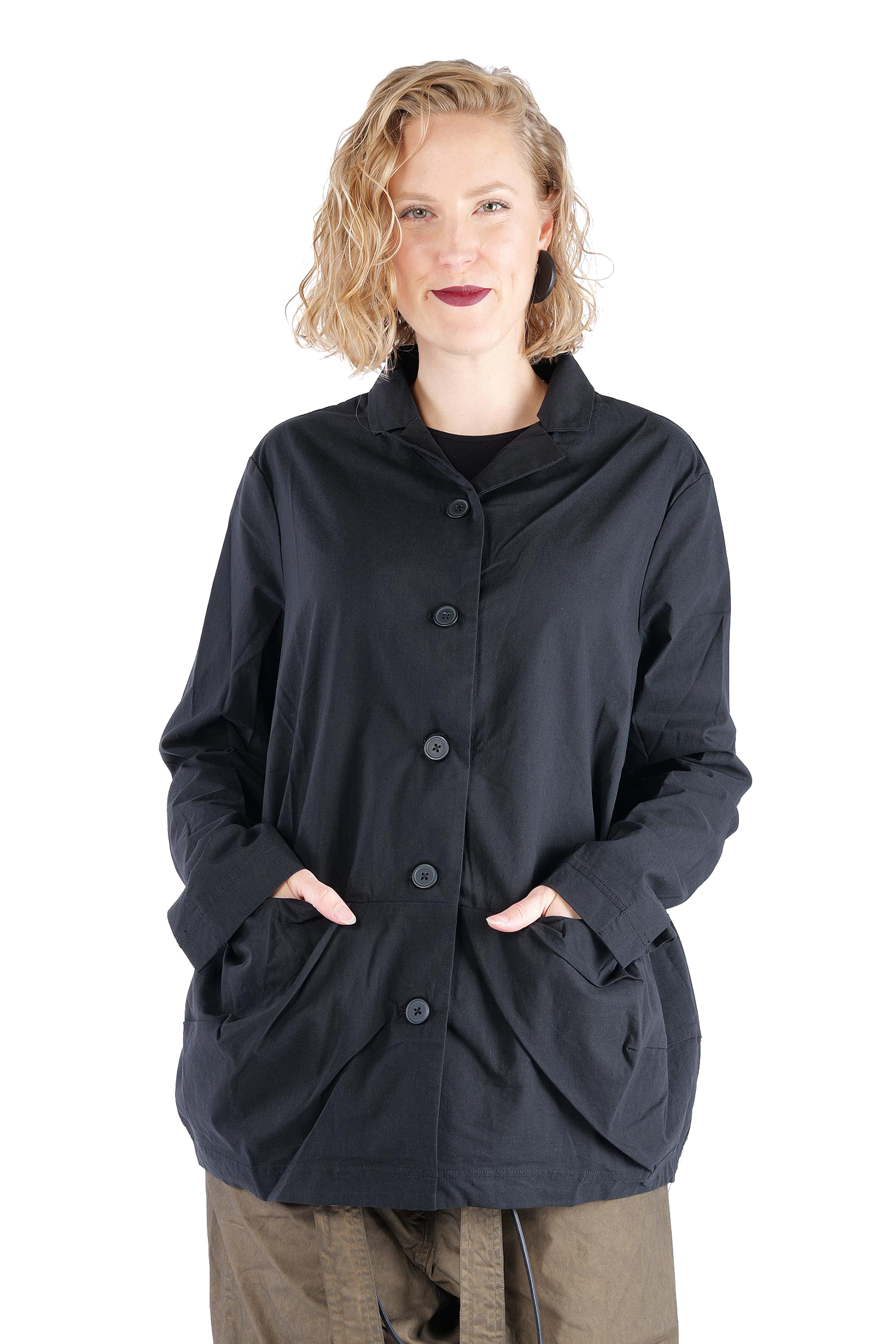 Stretchjacke - Schwarz - 2263631115