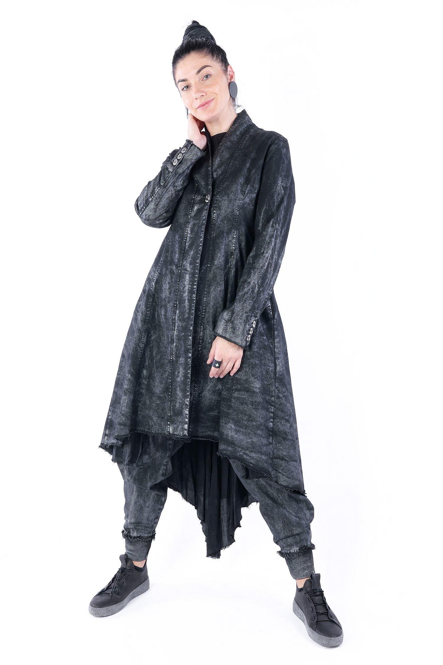 Beschichteter Gehrock - Schwarz - S212