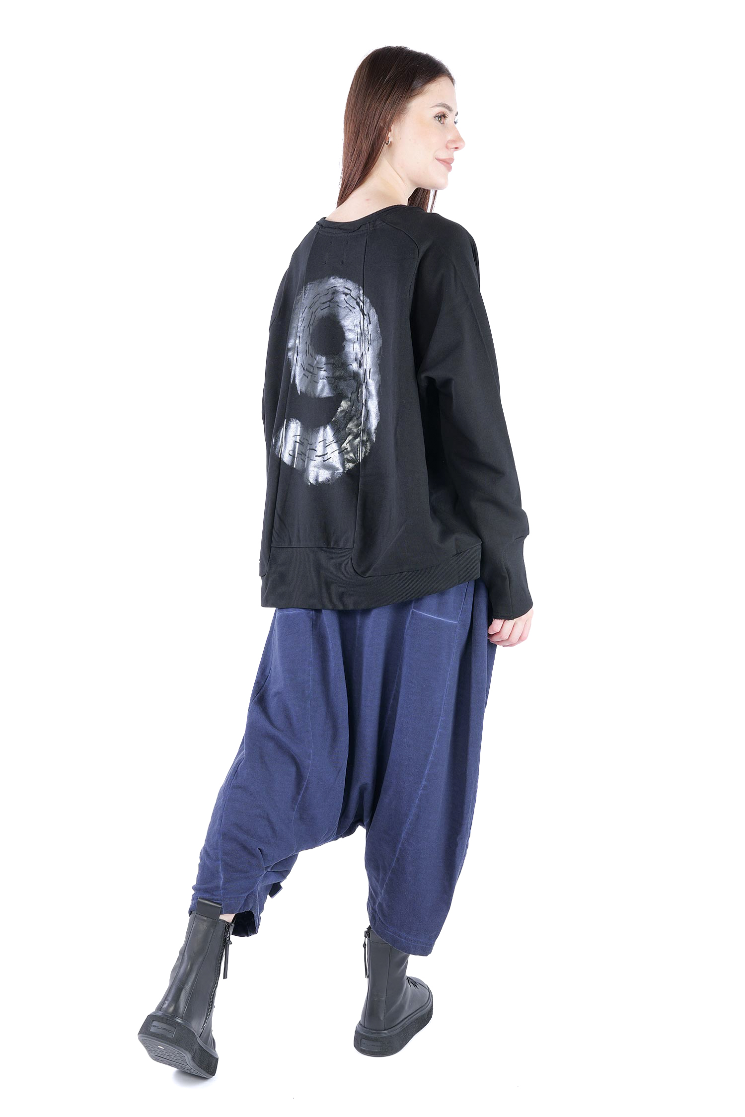 Sweatpullover - Black print - 2138