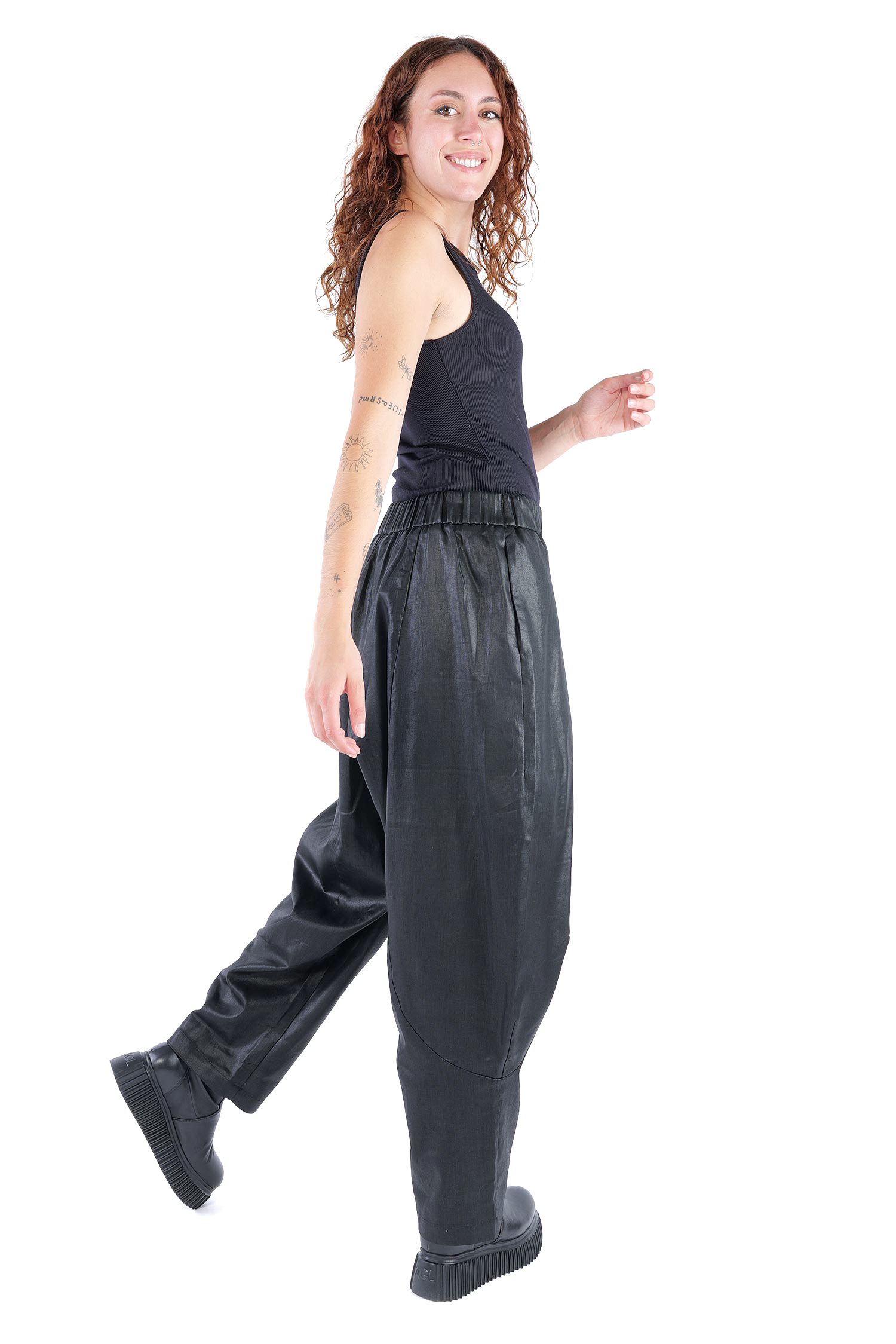 Coated pants - Black coated - Rundo