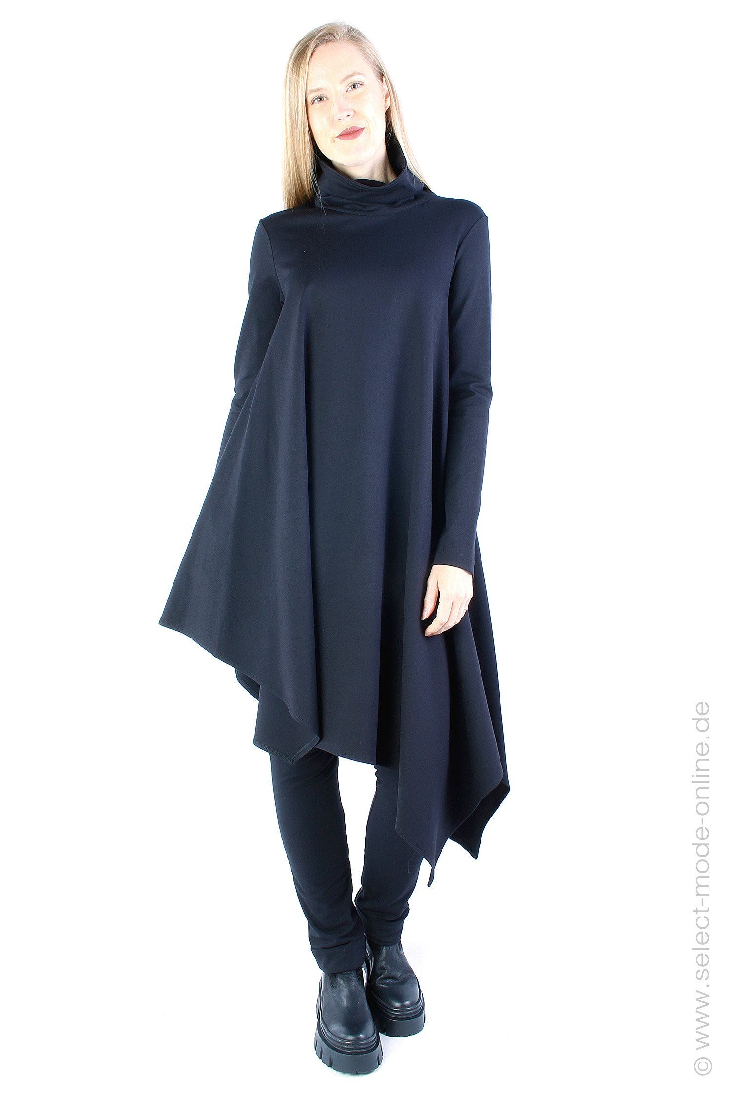 Asymmetrisches Kleid - schwarz - LW595