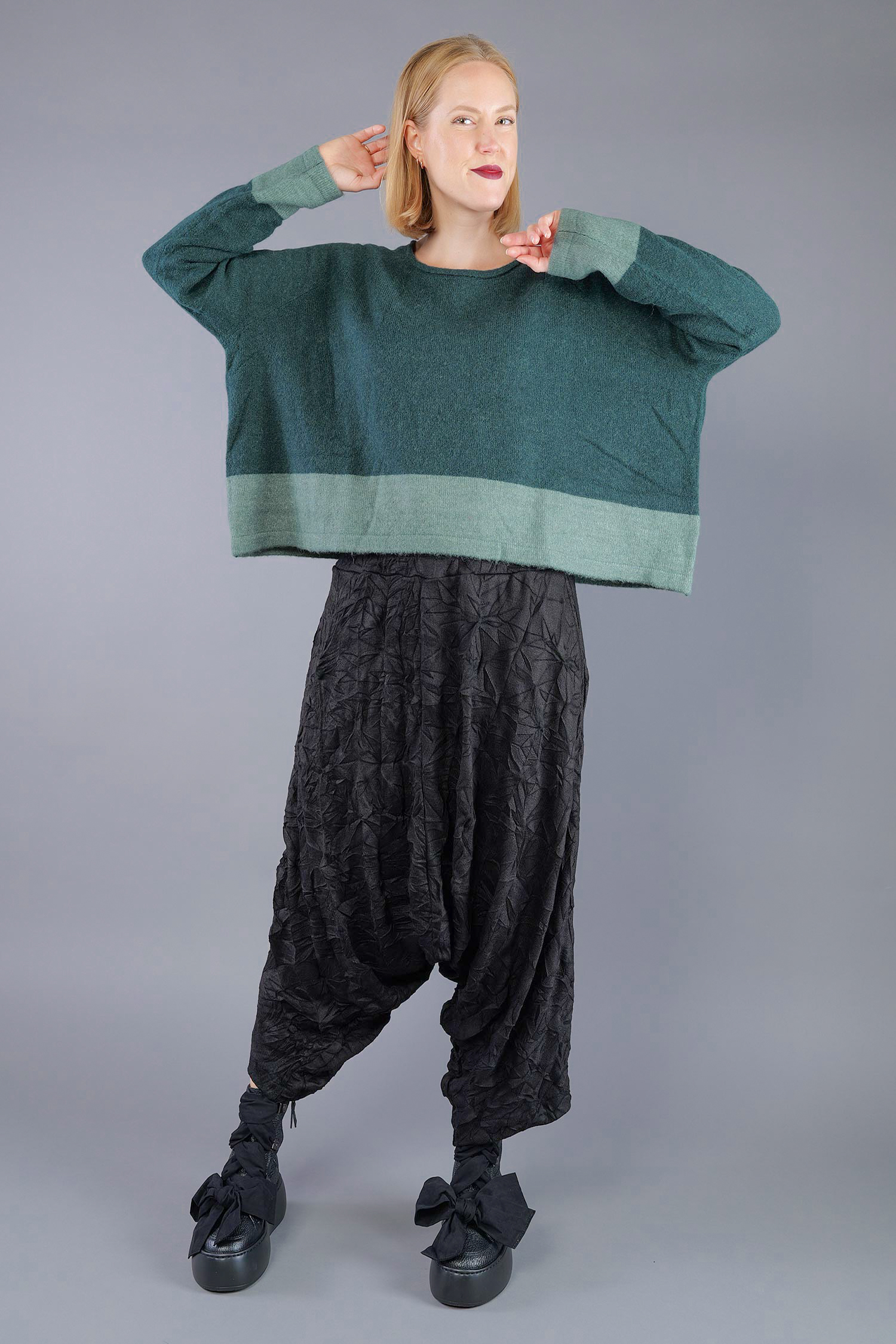 Knitted pullover - Forest park - 2263480702