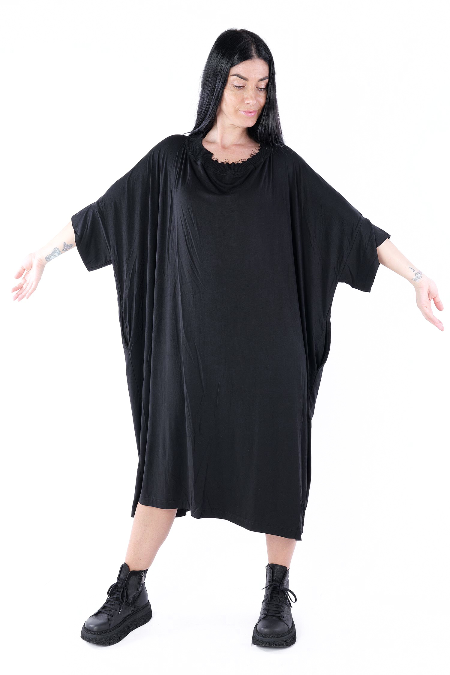 Oversize Tunika - Schwarz - 2251701906