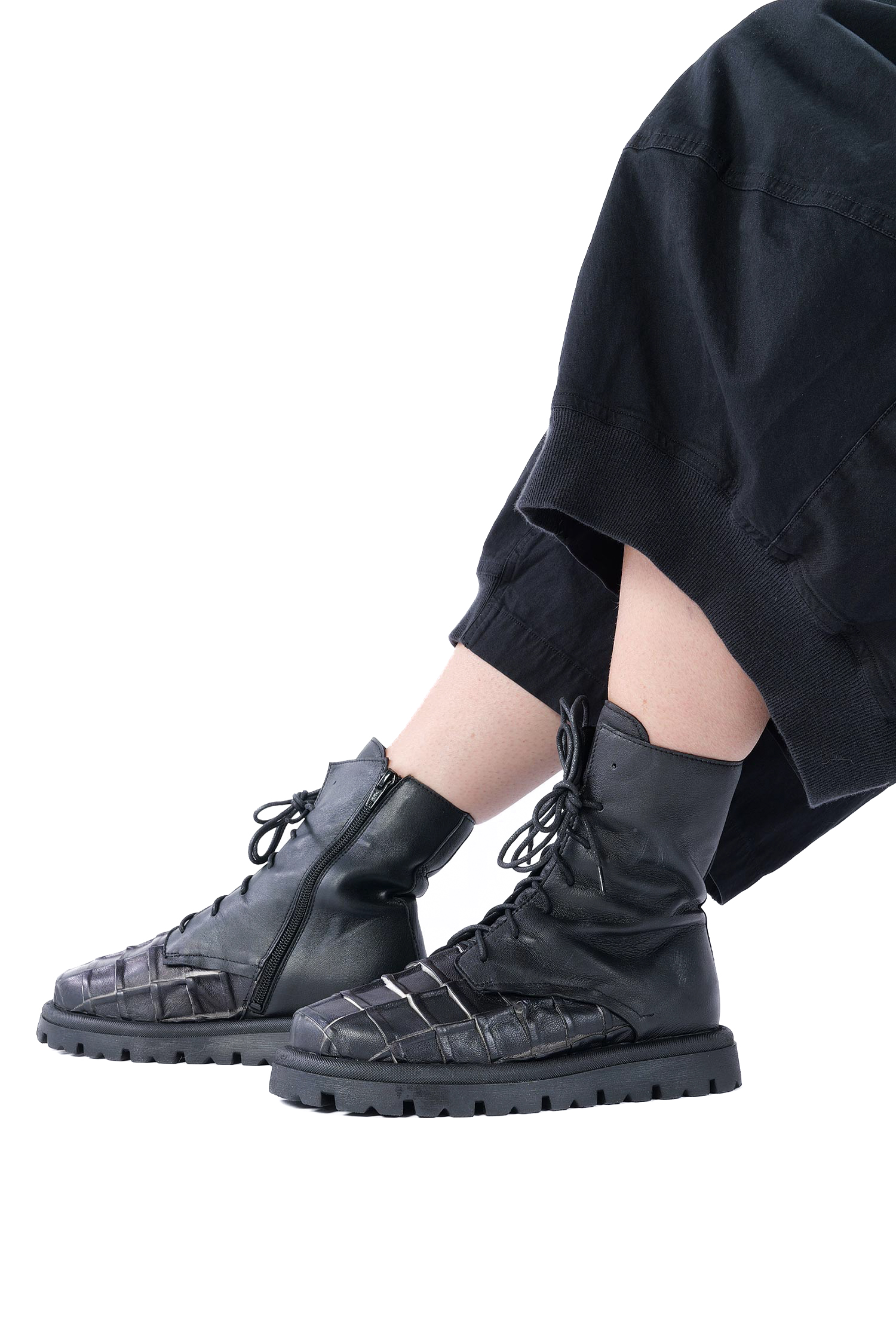 Leder Boots - Schwarz - Rue