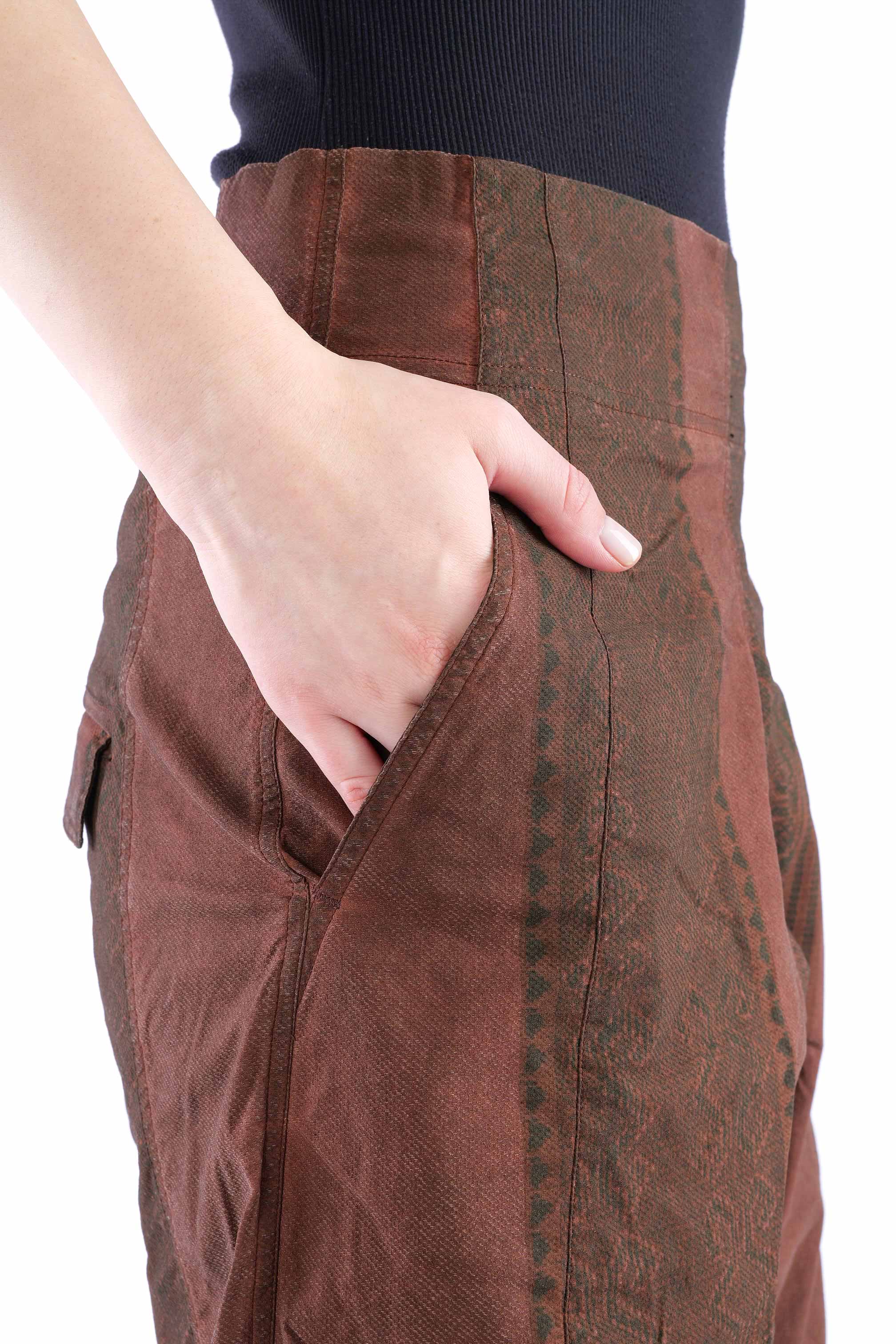 Stretchhose - Henna cloud stripe - 2262390103