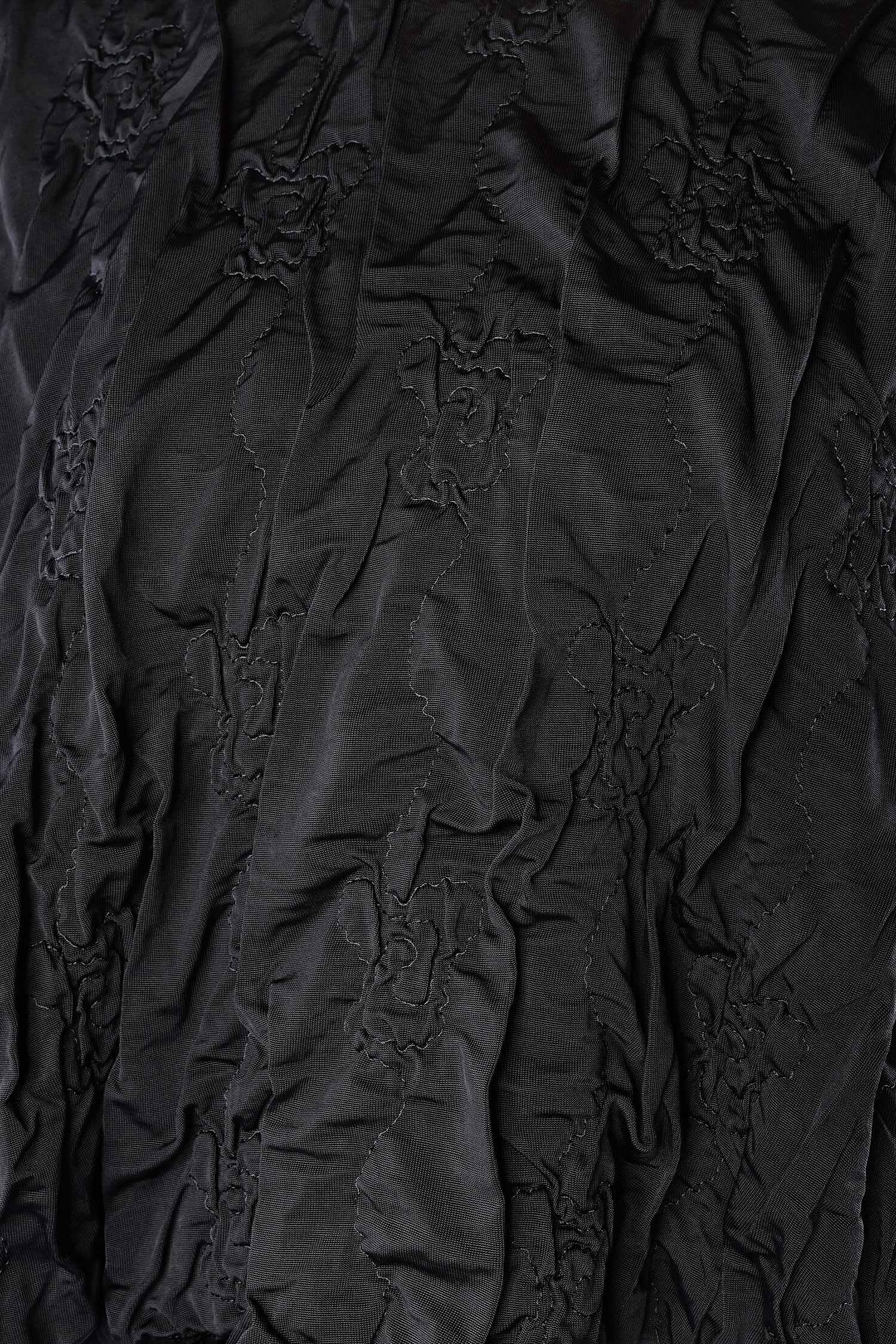 Oversize Stepppullover - Schwarz - Innenlaut