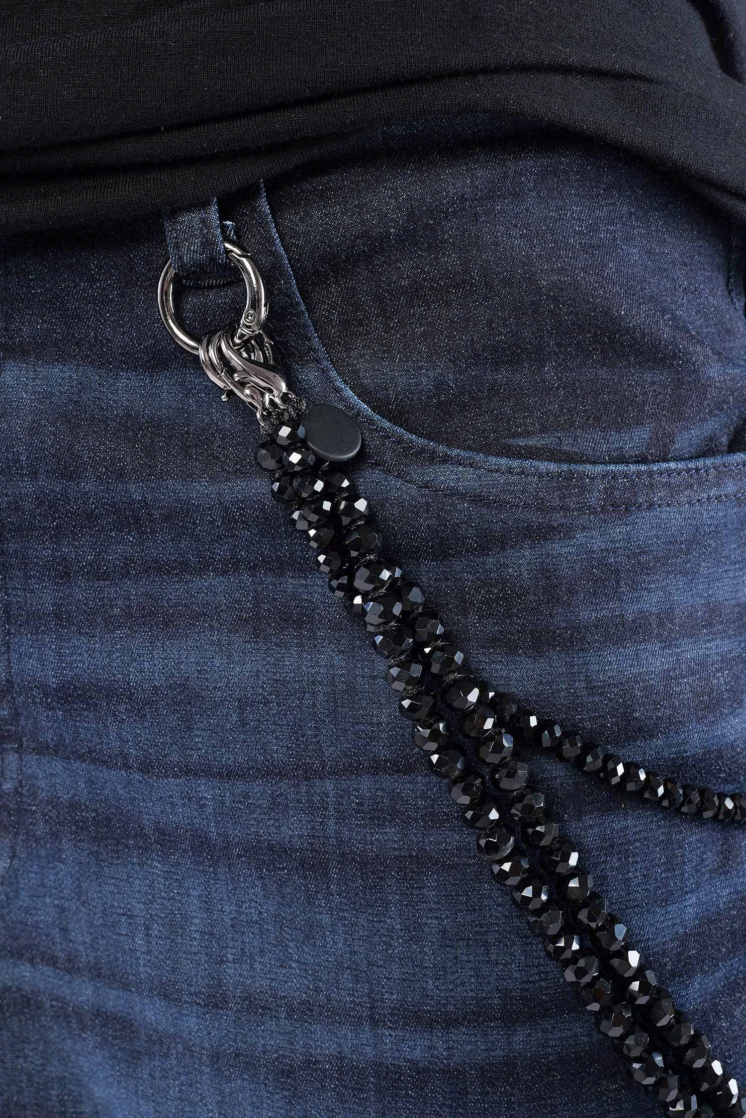 Glasperlenkette - Schwarz - 1527