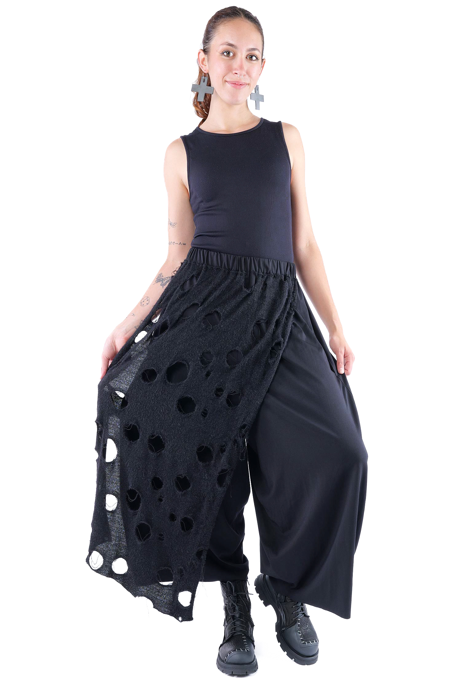 Weite Hose - Schwarz - M.Evangeline