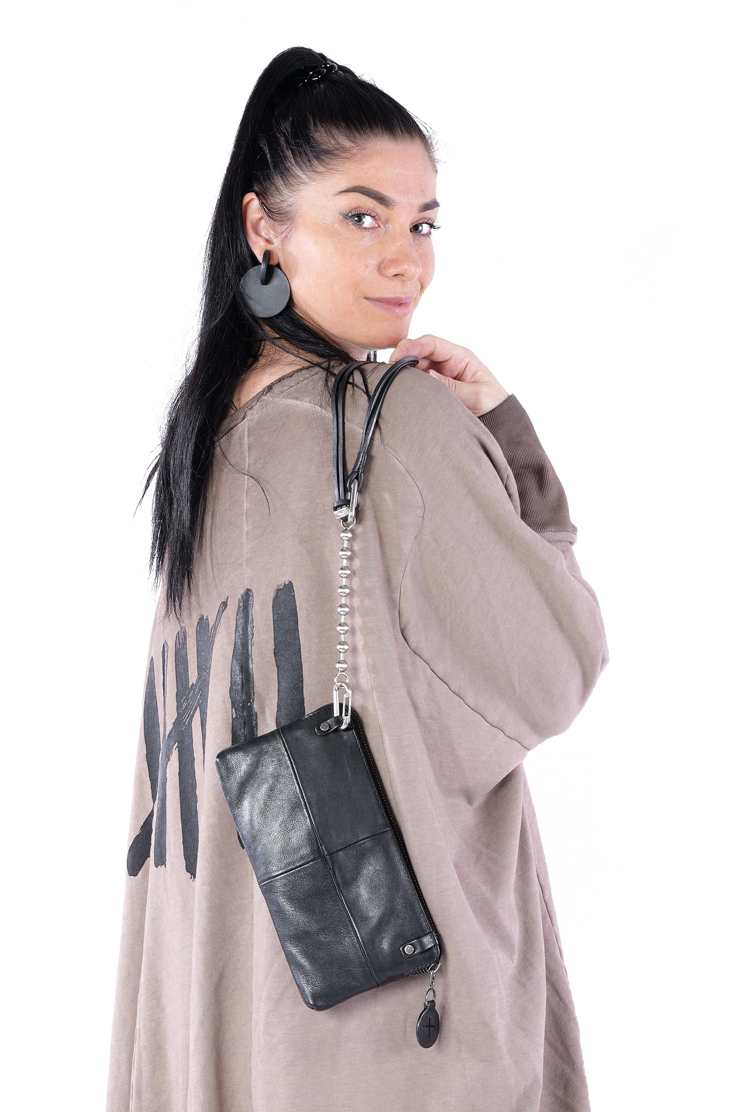 Schultertasche / Clutch - Natural True Black - IVIET ed.2