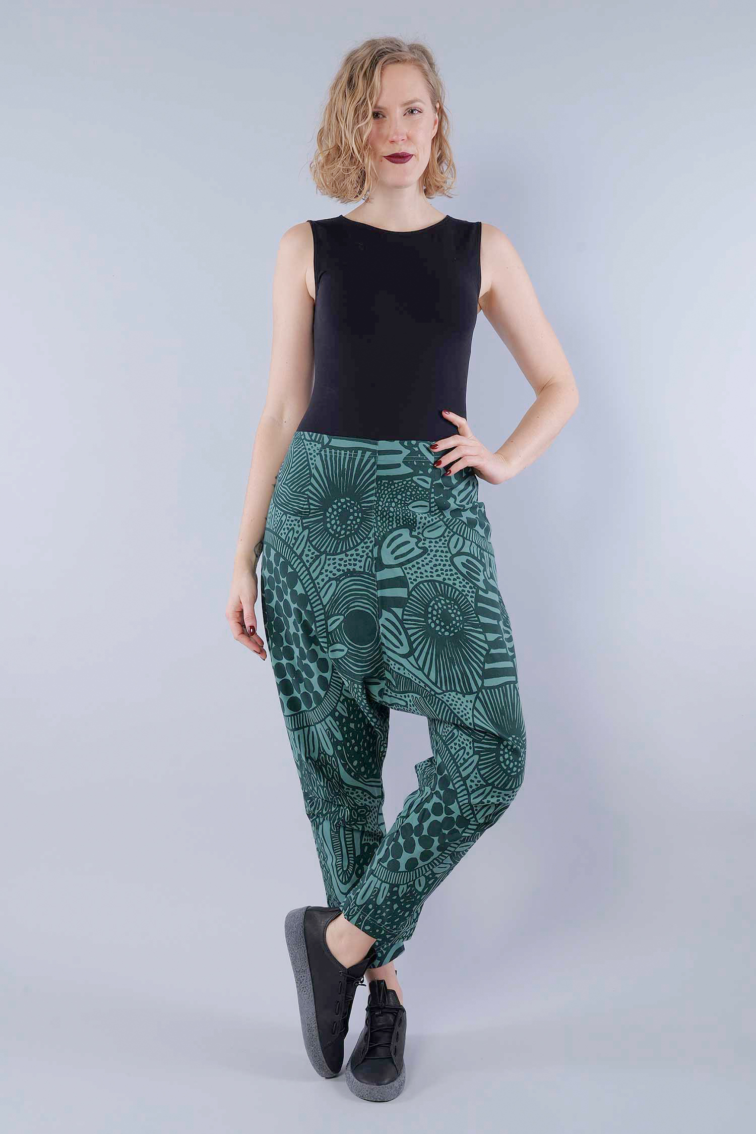 Stretch pants - Tree print - 1263440101