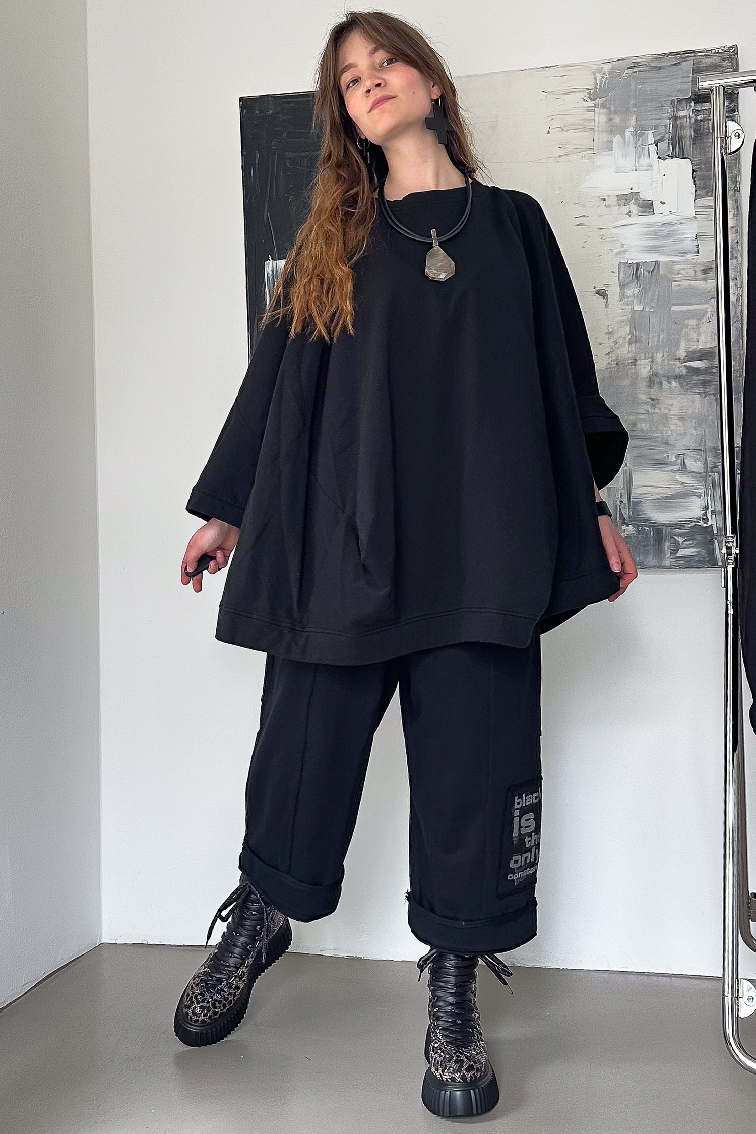 Oversize Sweatshirt - Schwarz - 1261270511