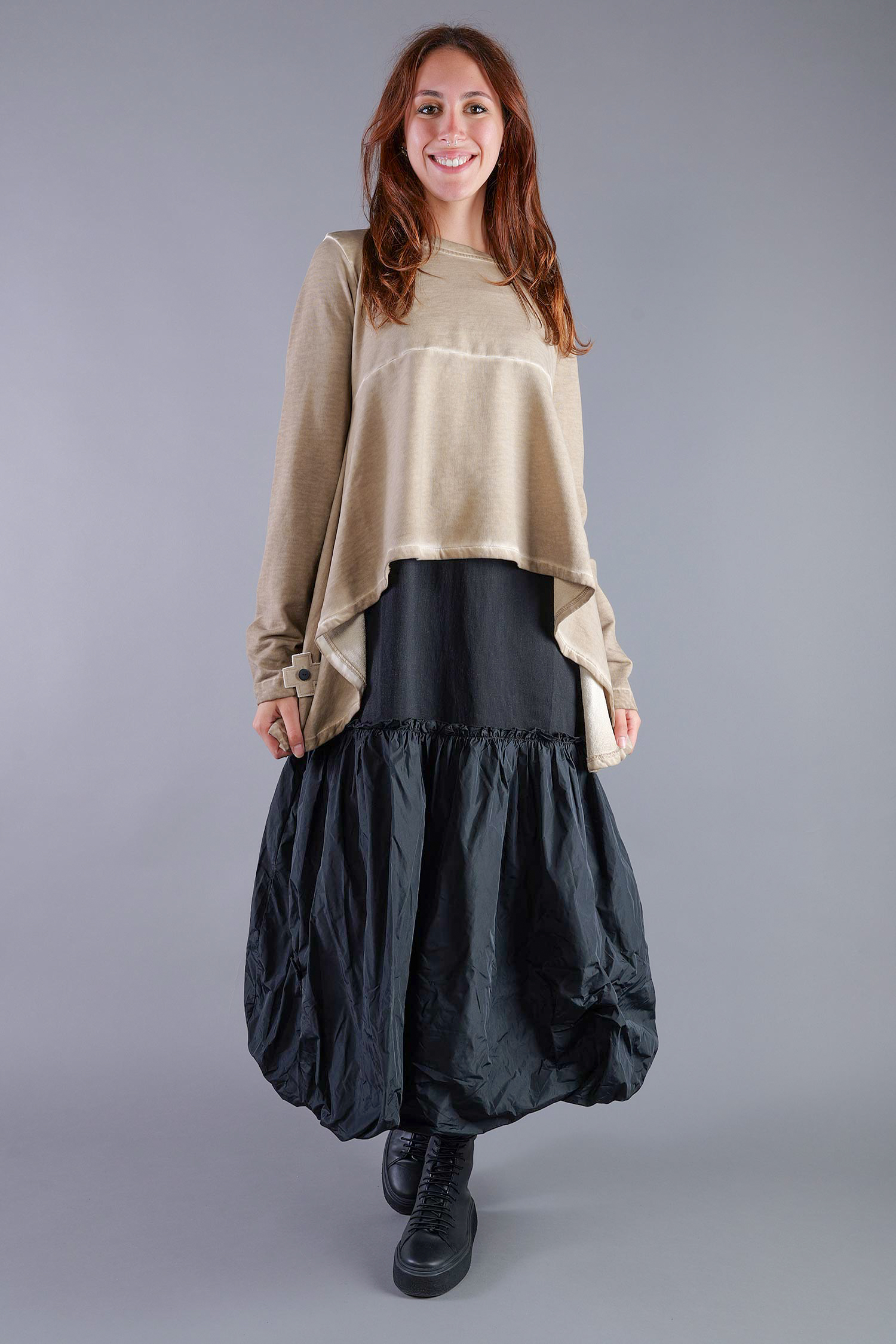 Asymmetrischer Sweatpullover - Desert - 2135