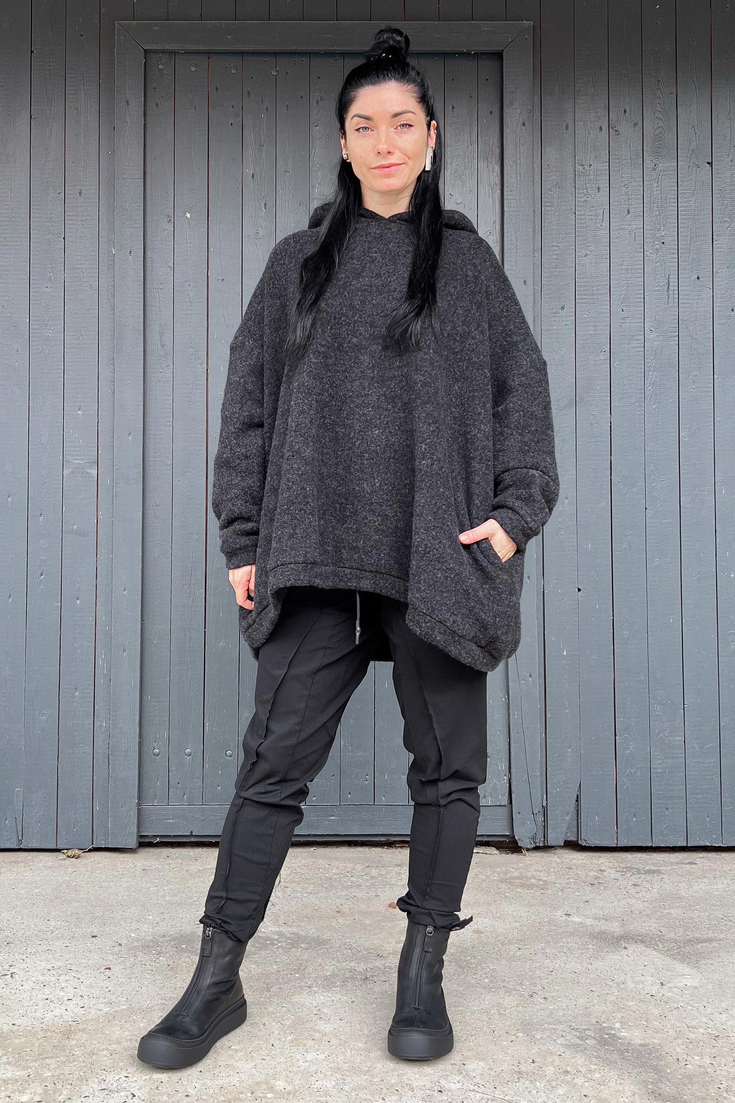 Kuscheliger oversize Pullover - Schwarz - Küsteek