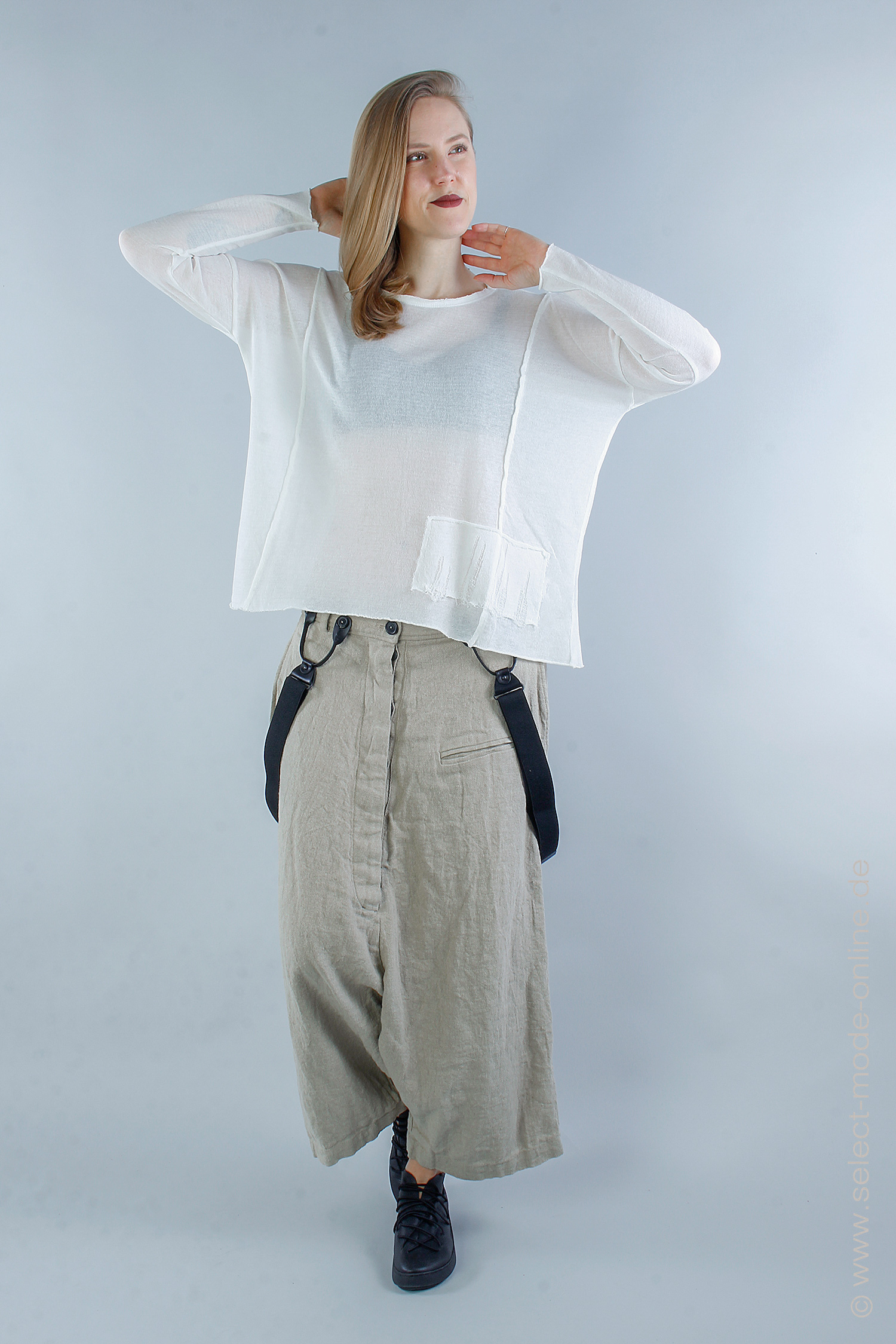 Oversize knit pullover - Offwhite - SANDS