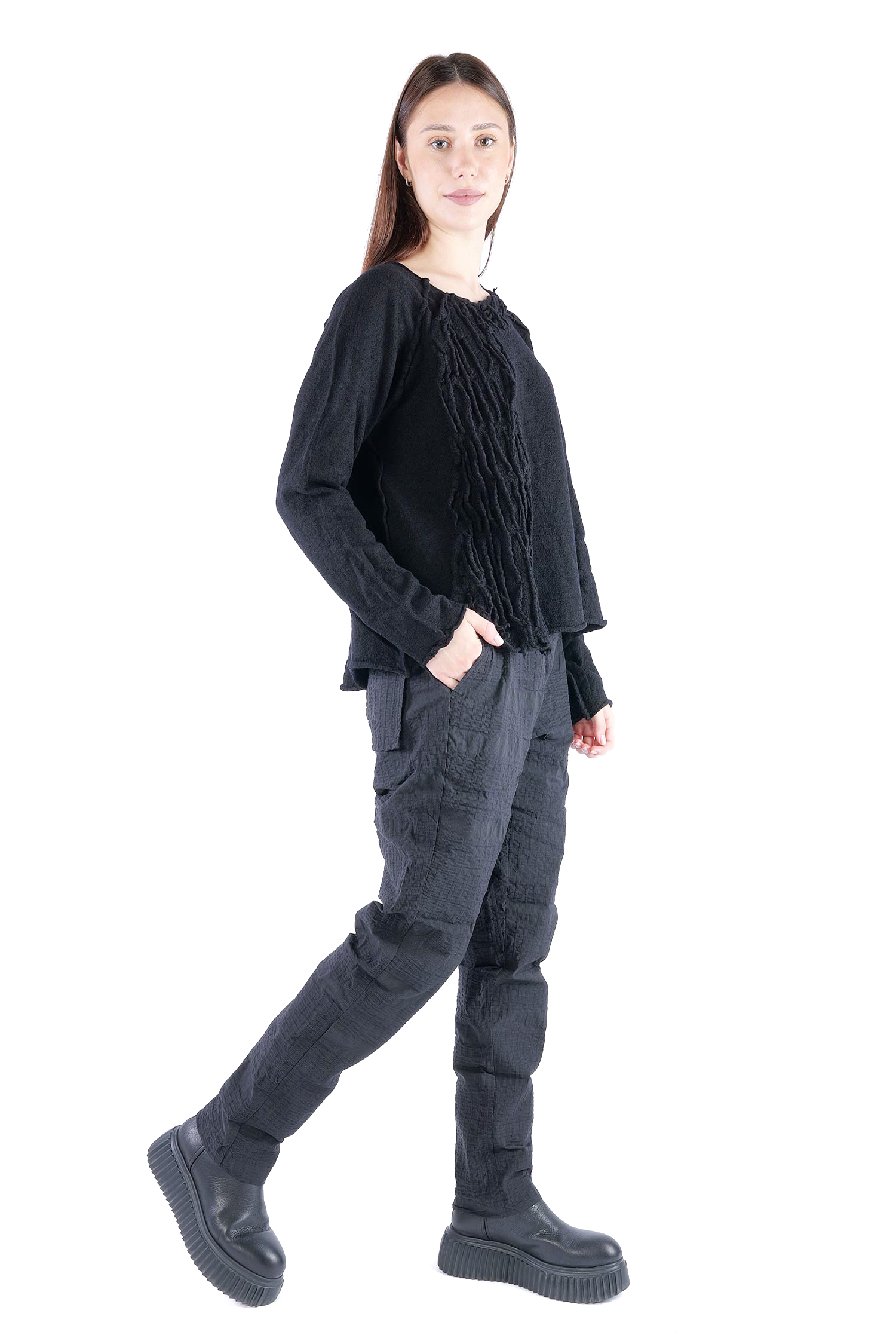 Oversize Wollpullover - Schwarz - 2262680707