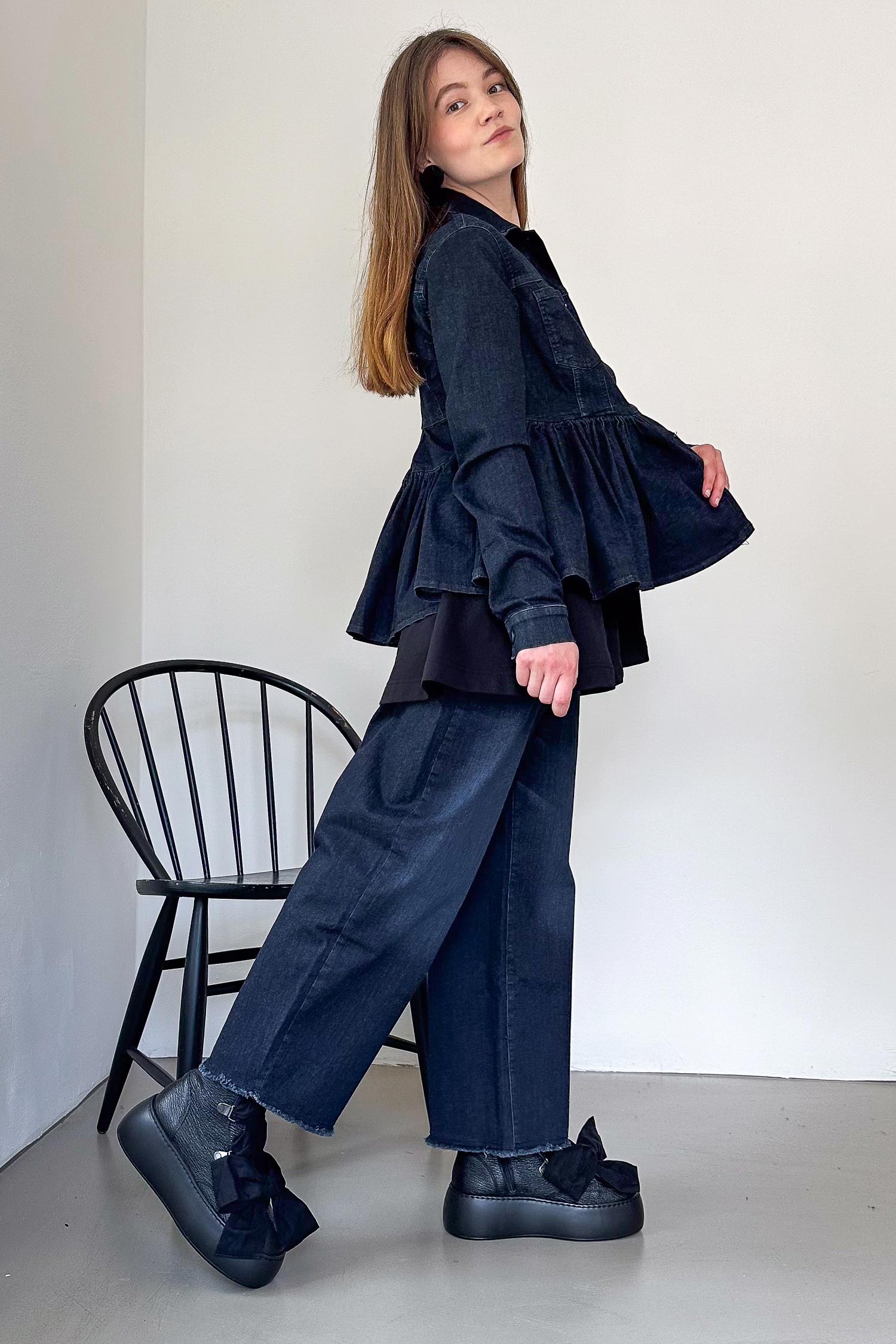 Weite Jeanshose - Darkblue - 10019