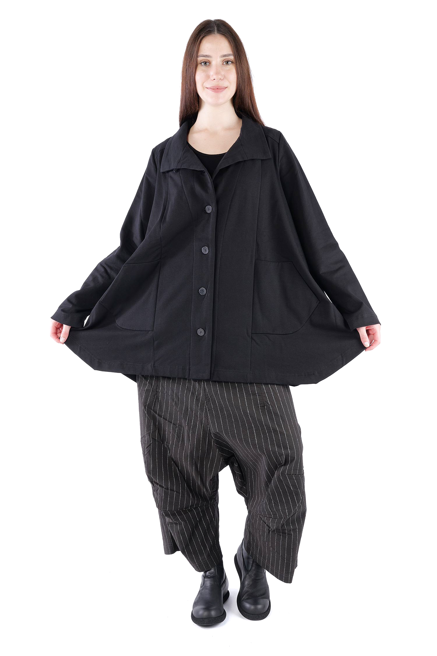 Blazerjacke - Schwarz - U6667-U
