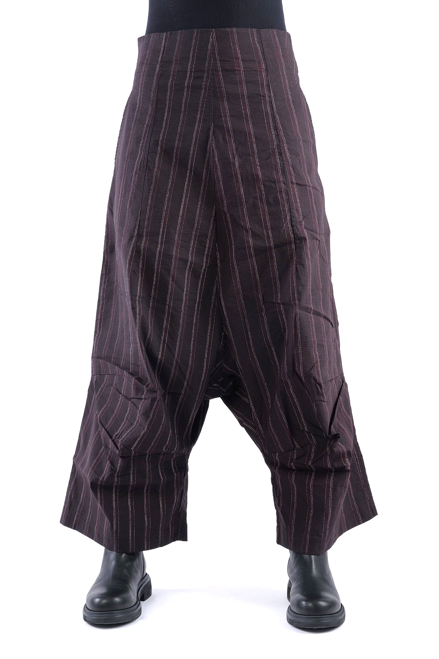 Weite Stretchhose - Purple cloud stripe - 2261240104