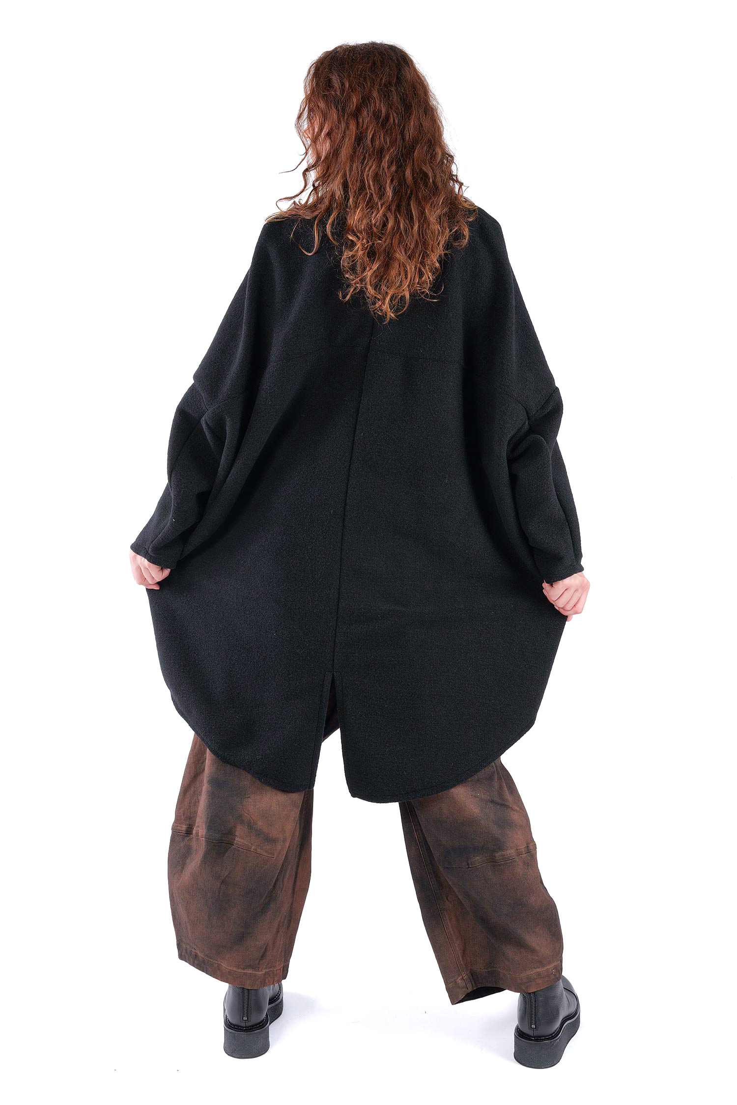 Oversize Mantel - Schwarz - S490