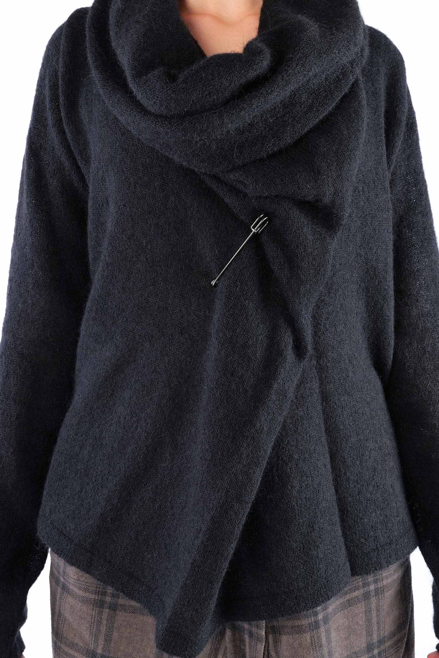 Feinstrick Pullover - Schwarz - Samarit