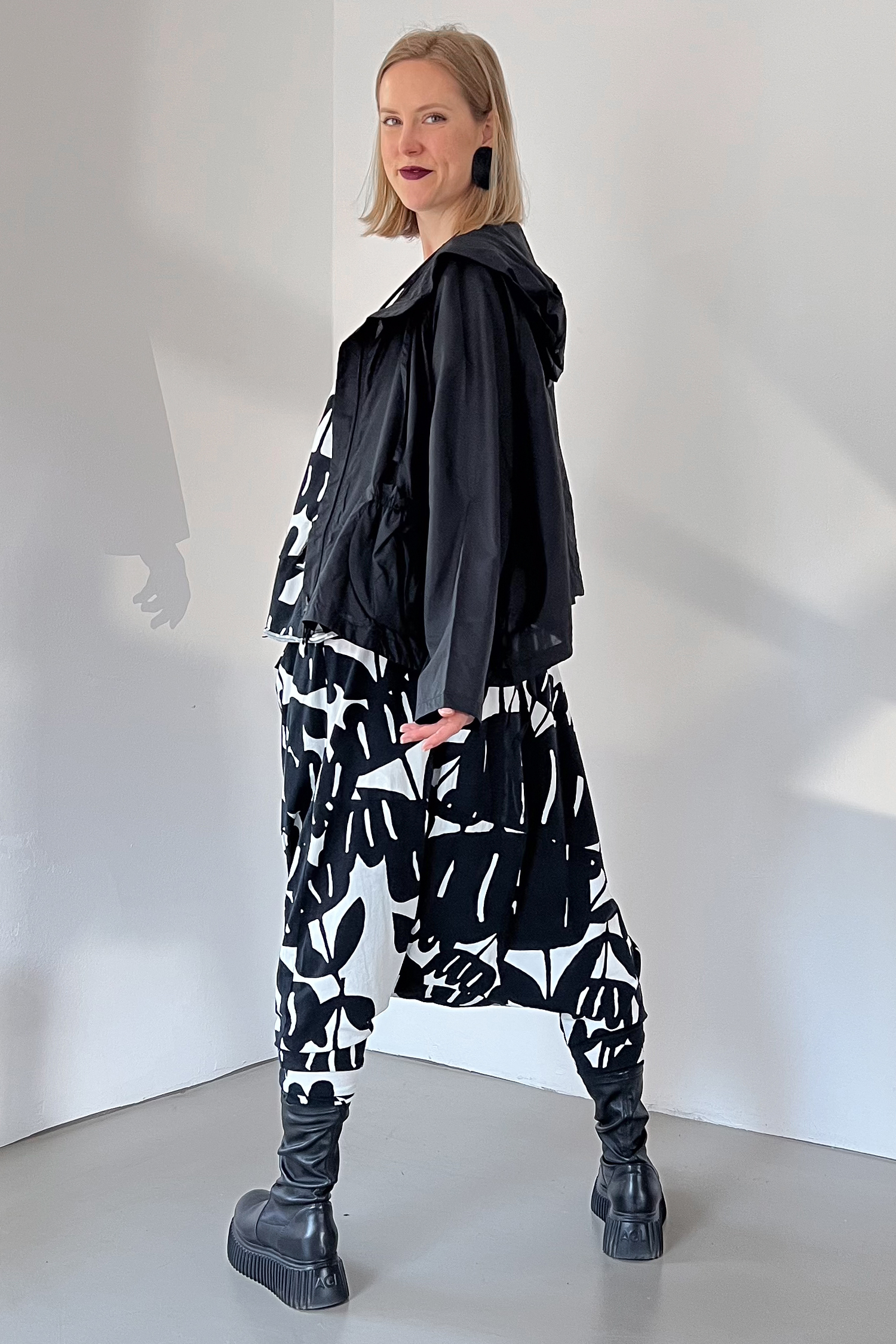 Oversize Regenjacke - Schwarz - 1263211114