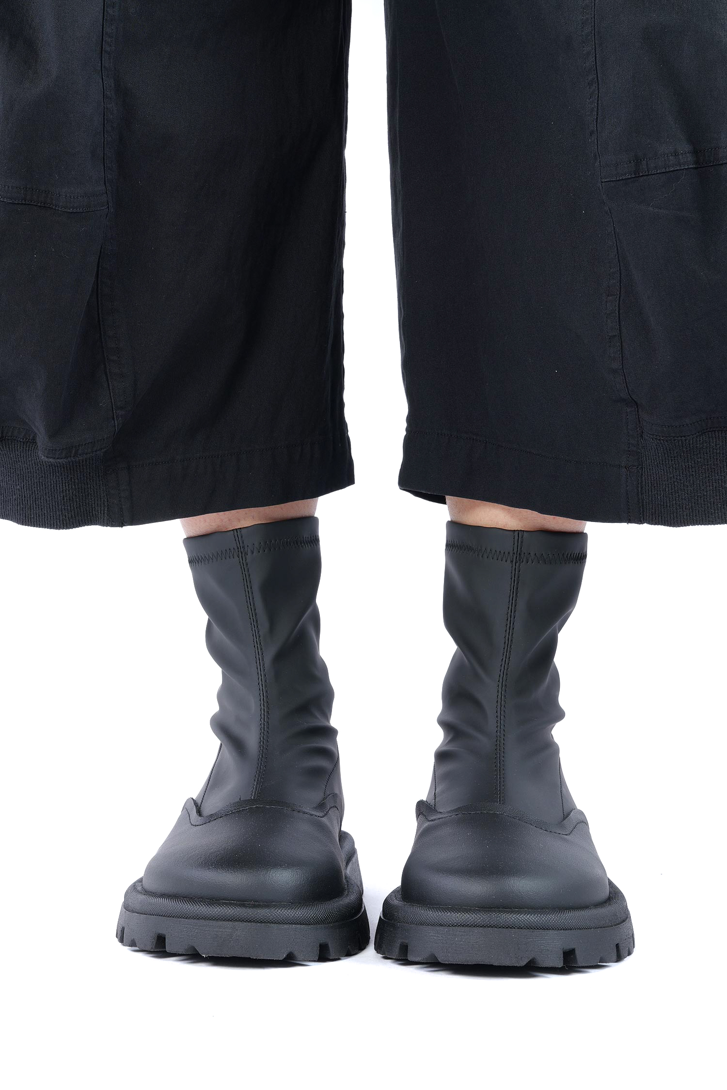 Stretchleder Boots - Schwarz - Alice