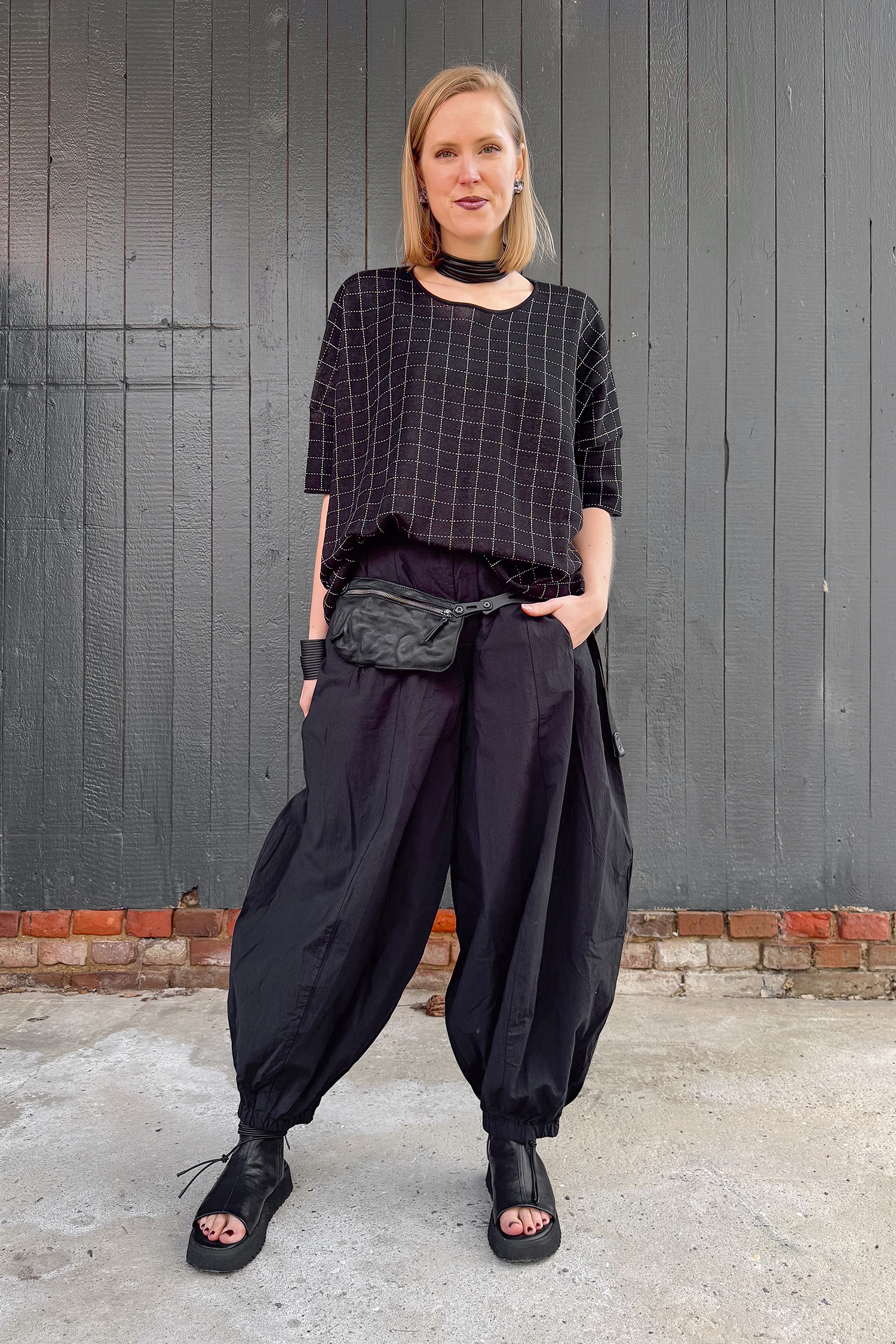 Cotton pants - Black - Pafos