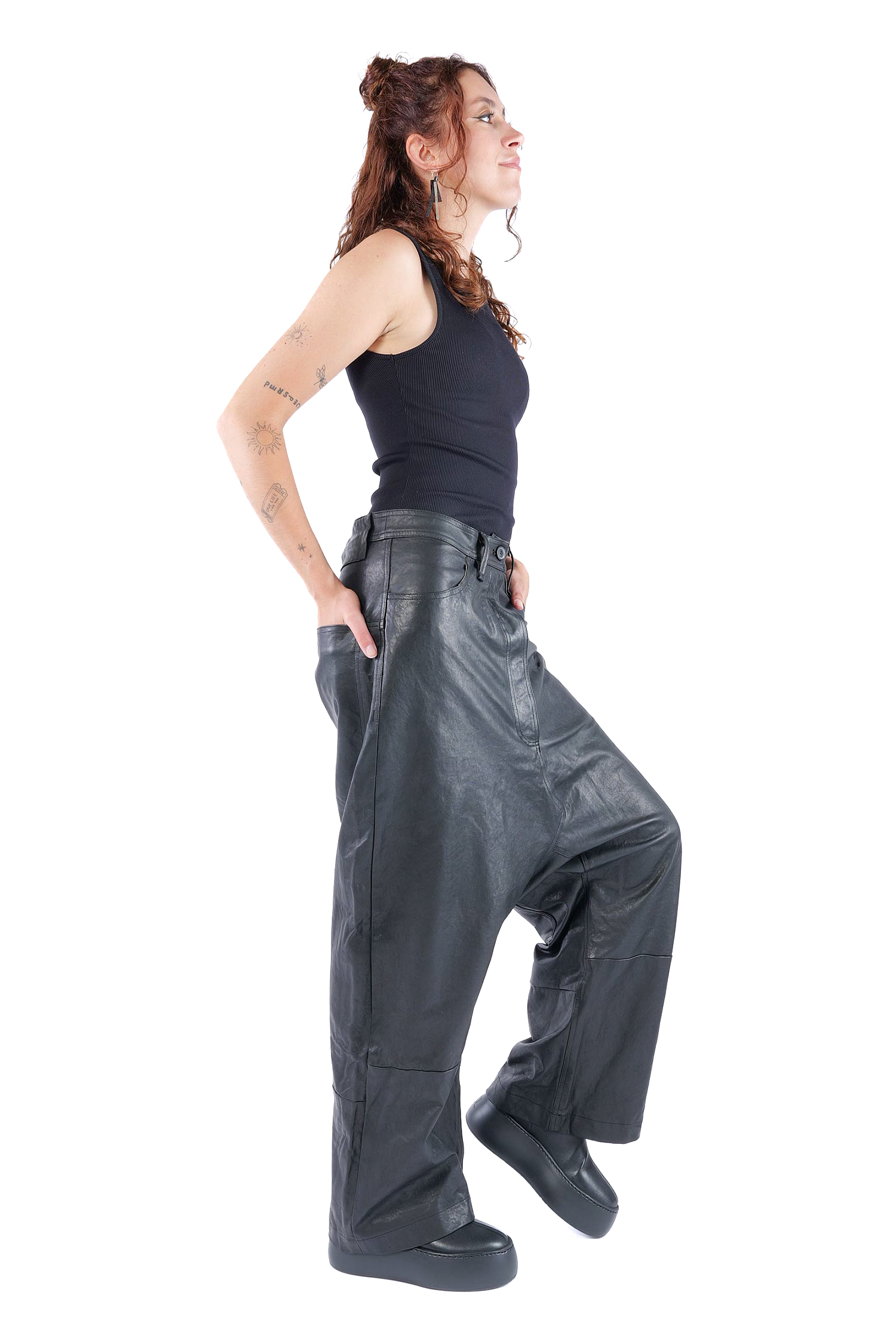 Lederhose - Schwarz - 2262480105