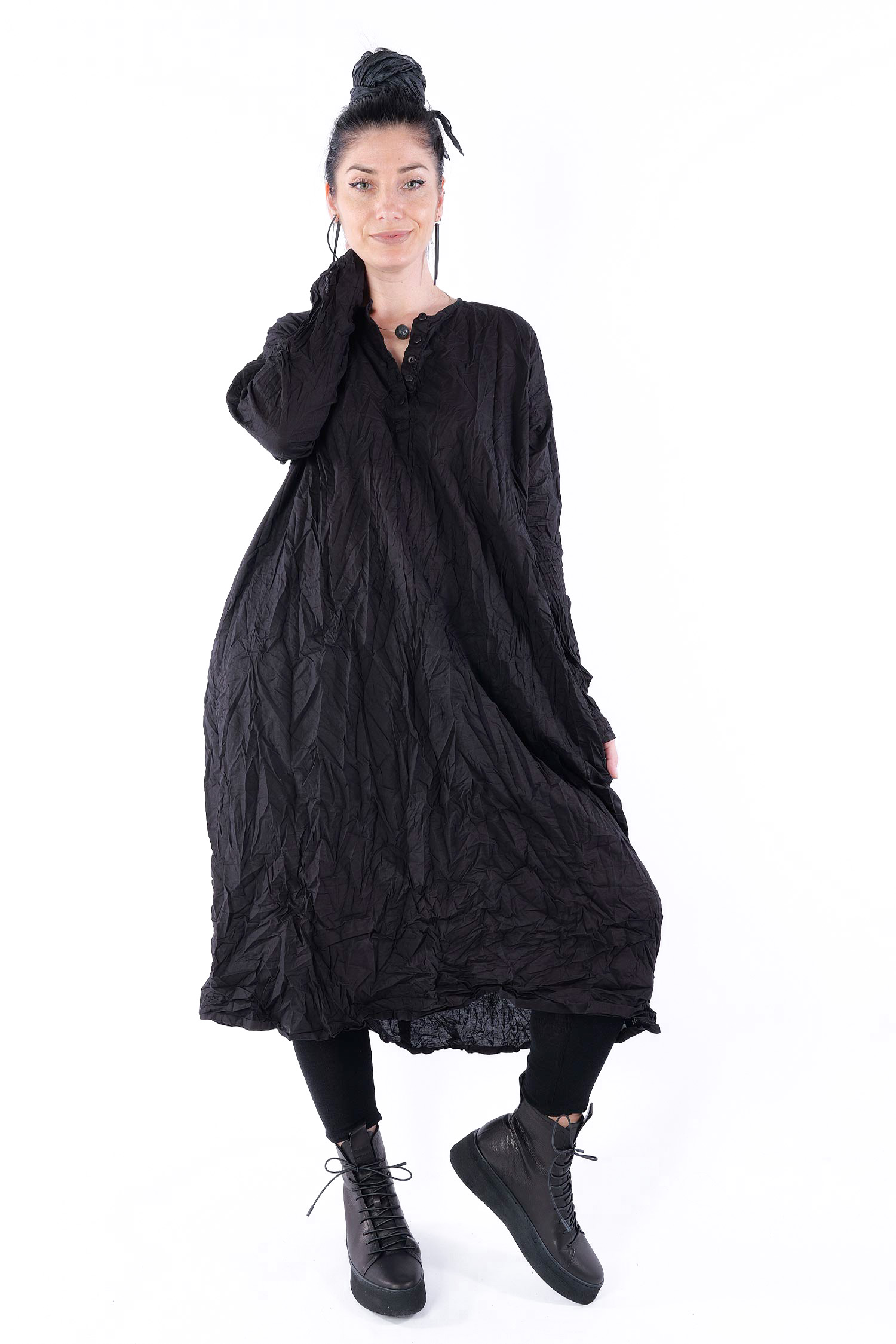 Tulpiges Kleid - Schwarz - Wertvollig