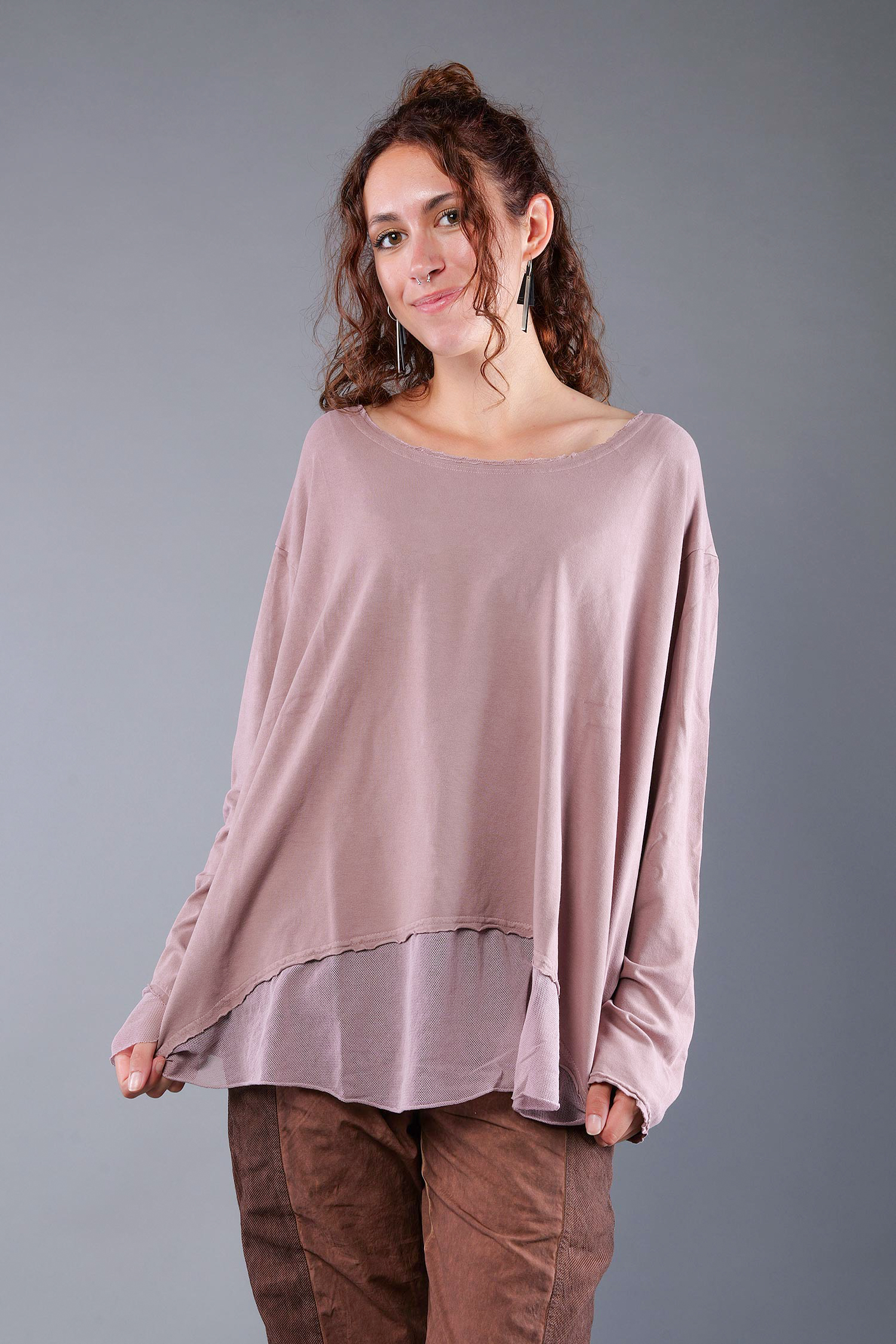 Shirt mit Tüll - Crystal - 2263510502