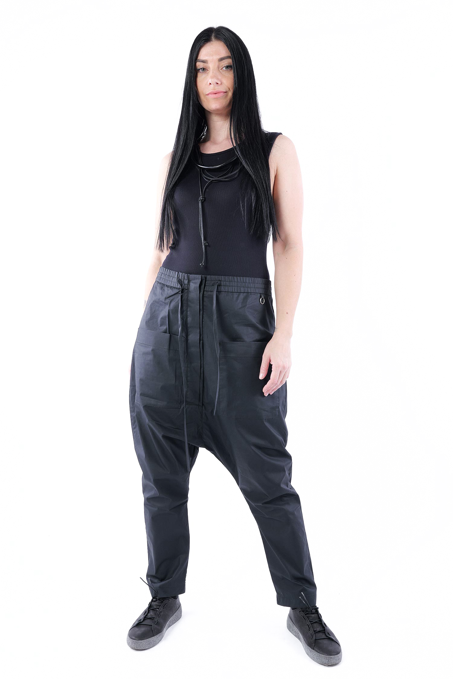 Coated pants - Black - 1051