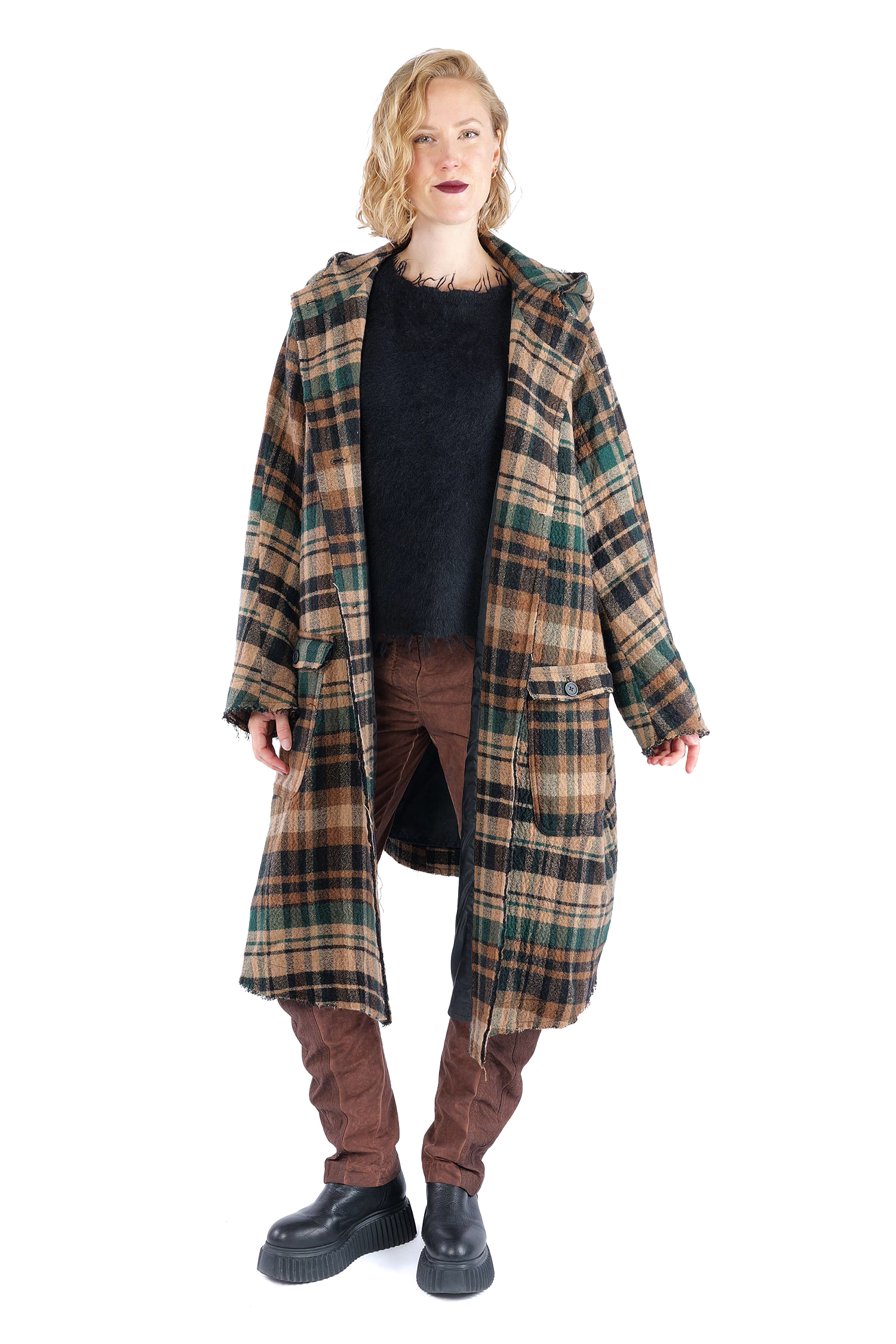Fransiger Wintermantel - Forest check - 2263281203