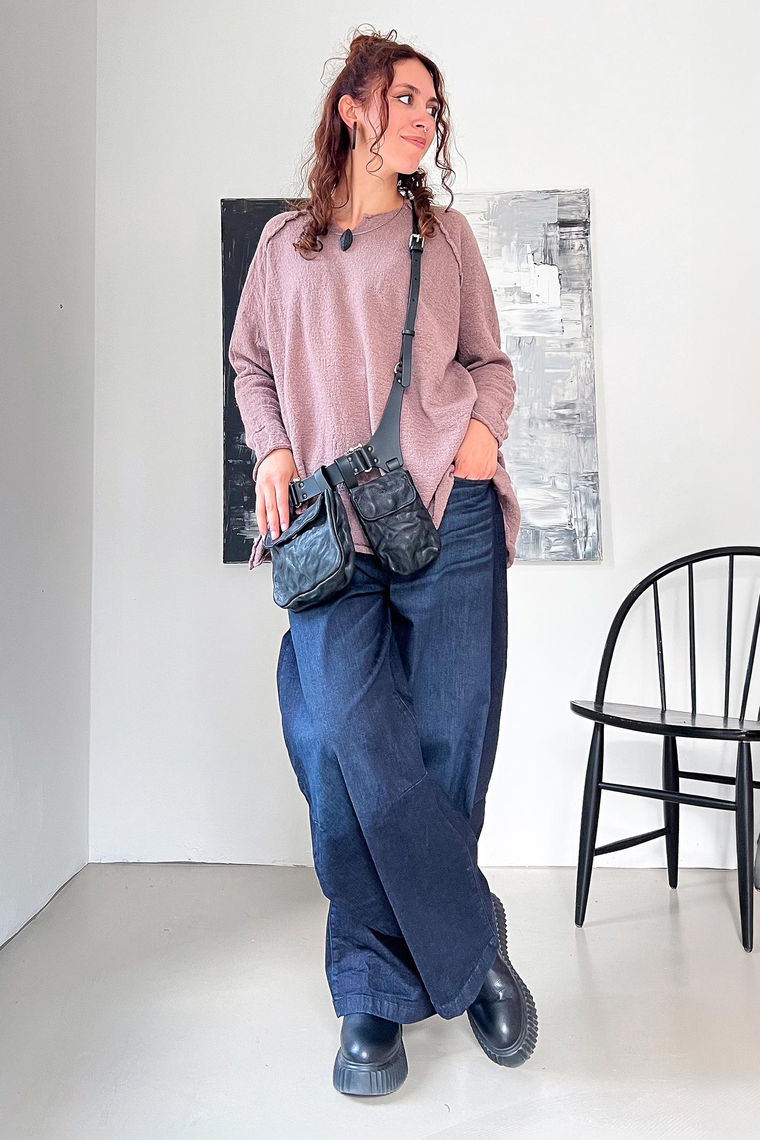 Tulpige Jeanshose - Darkblue - 10018