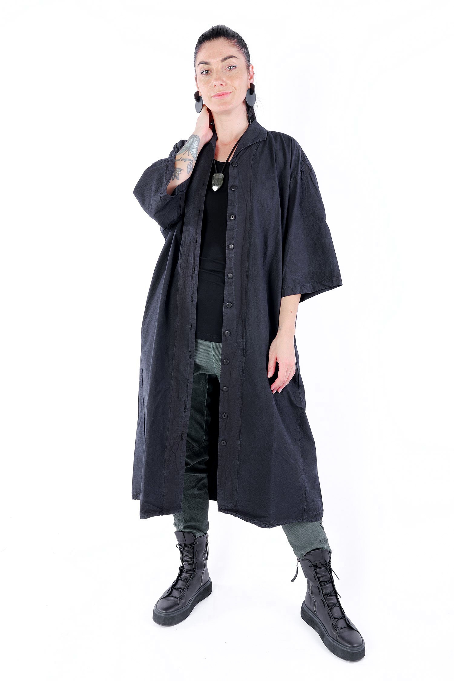 Blusenkleid - Schwarz - Farbwitz