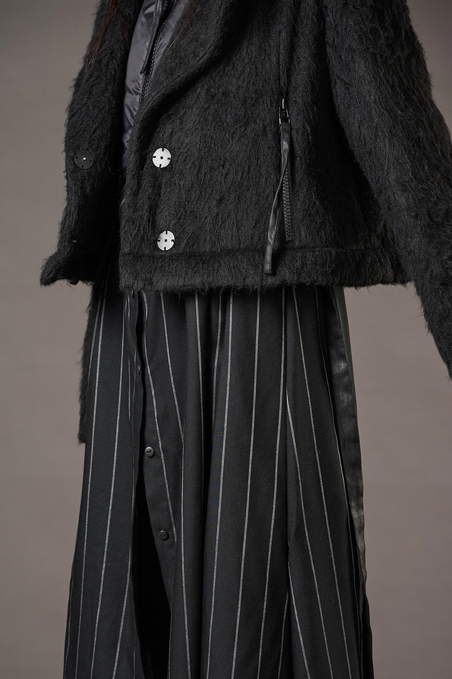 2-in-1 Wintermantel - Black faux fur/Black - Formers