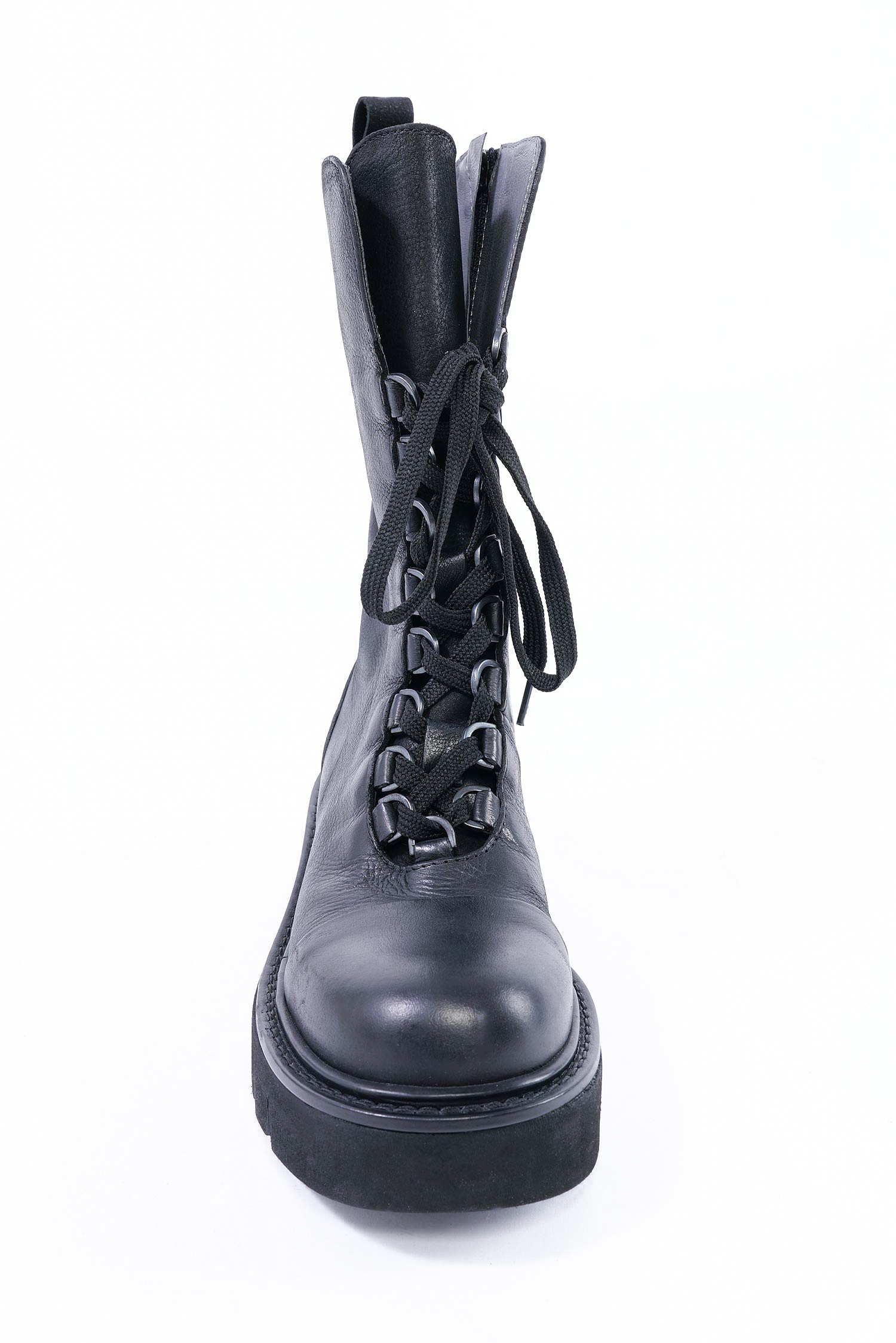 Leder Stiefel - schwarz - 1000