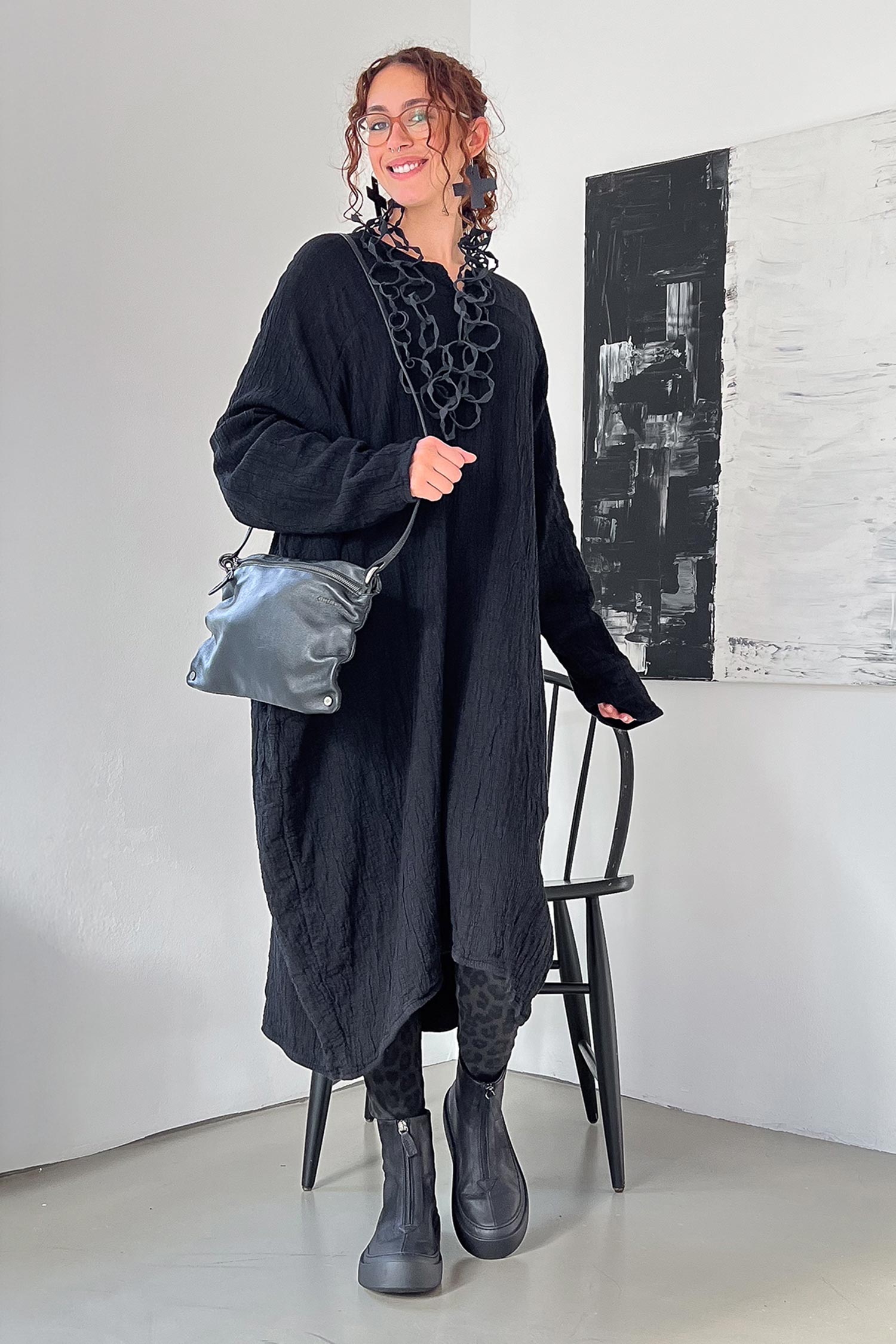 Leder Tasche - Natural True Black - MOONLIT ed.1