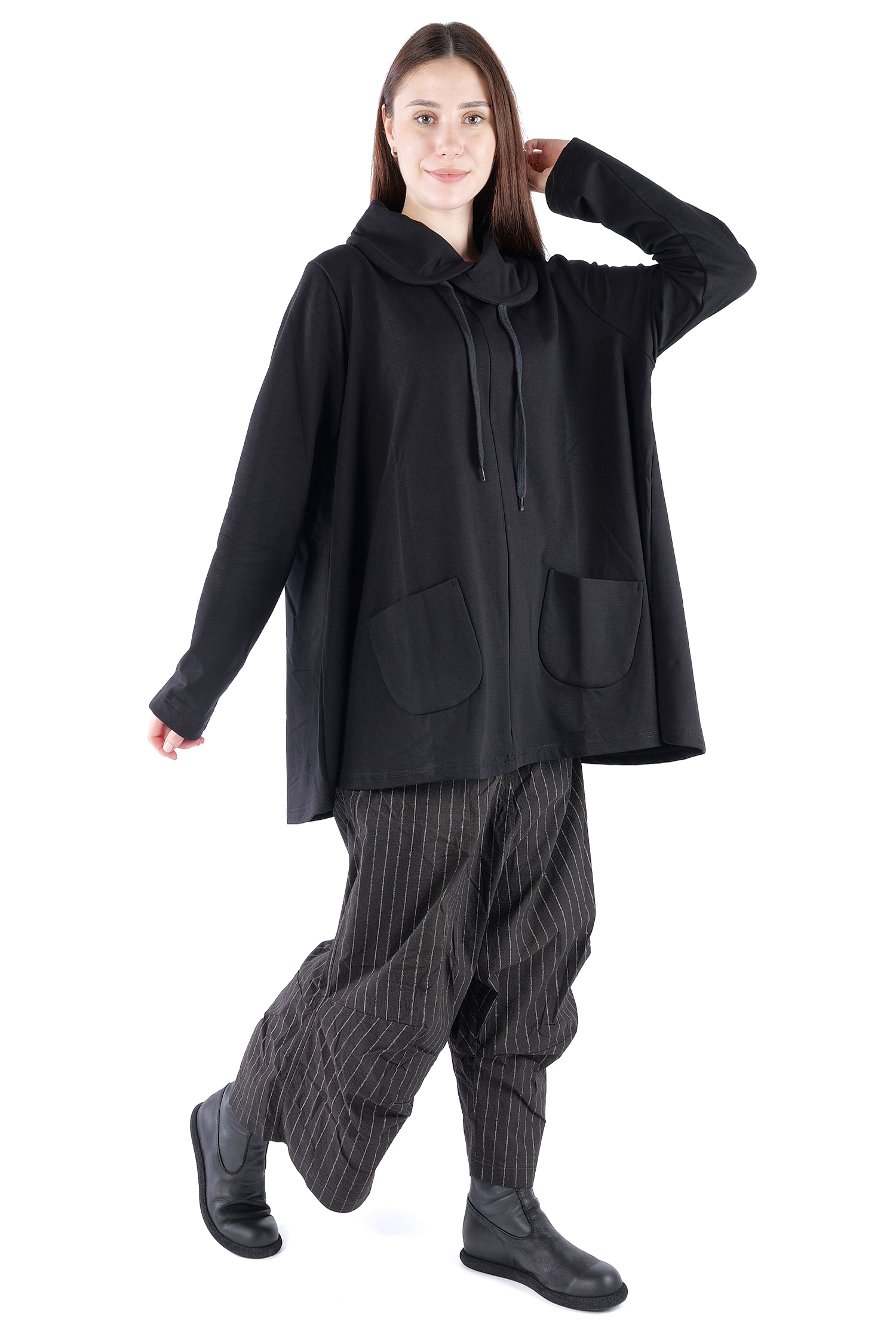 Sweatpullover - Schwarz - U1663-U