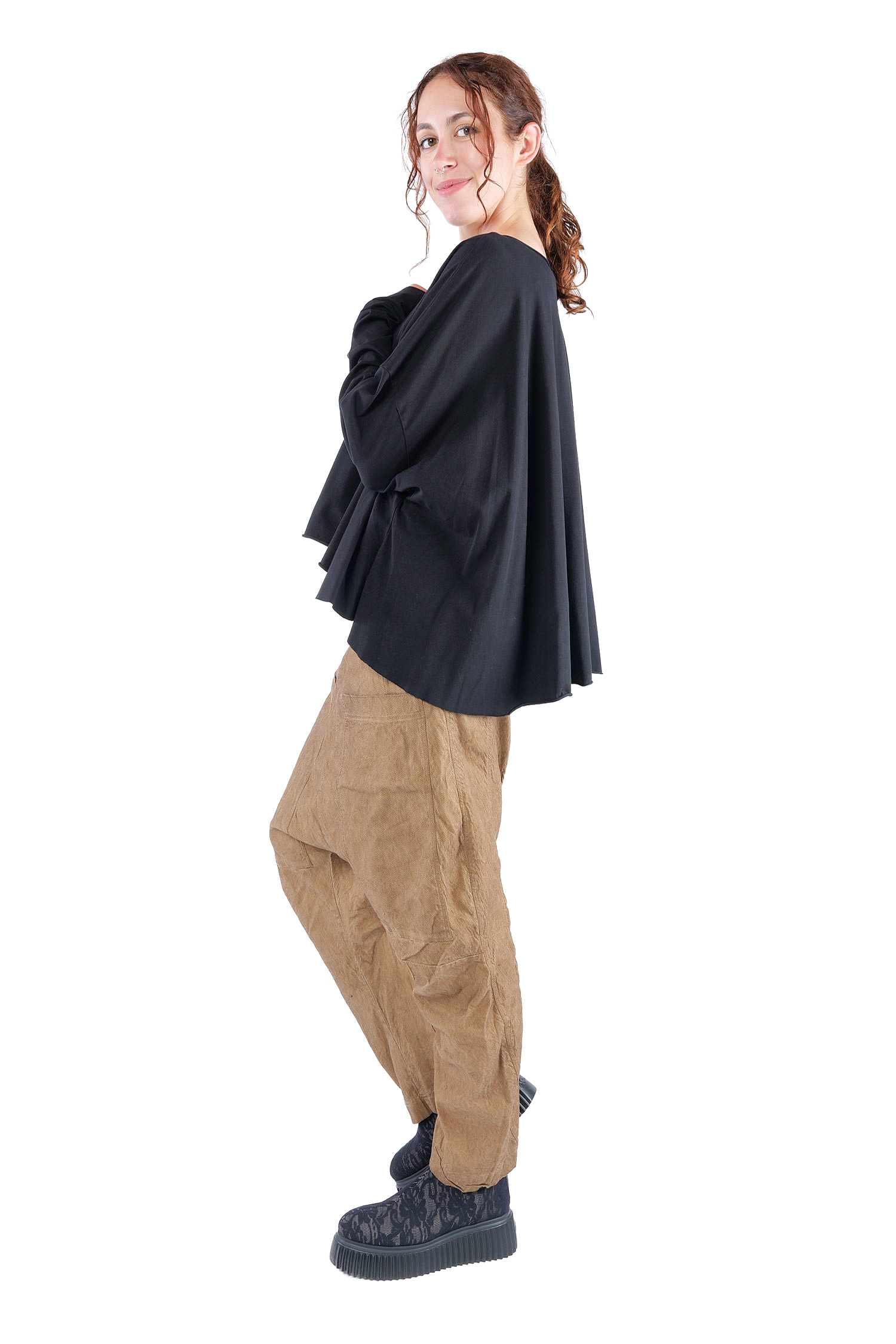 Oversize jersey jacket - Black - Soulviel