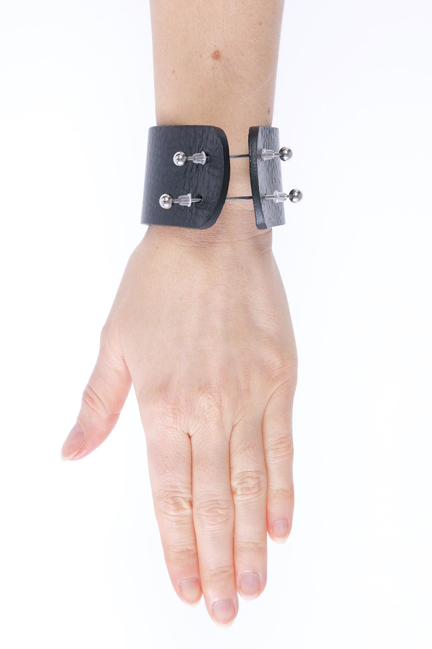 Leder Armband - Schwarz - ThruSkin 2