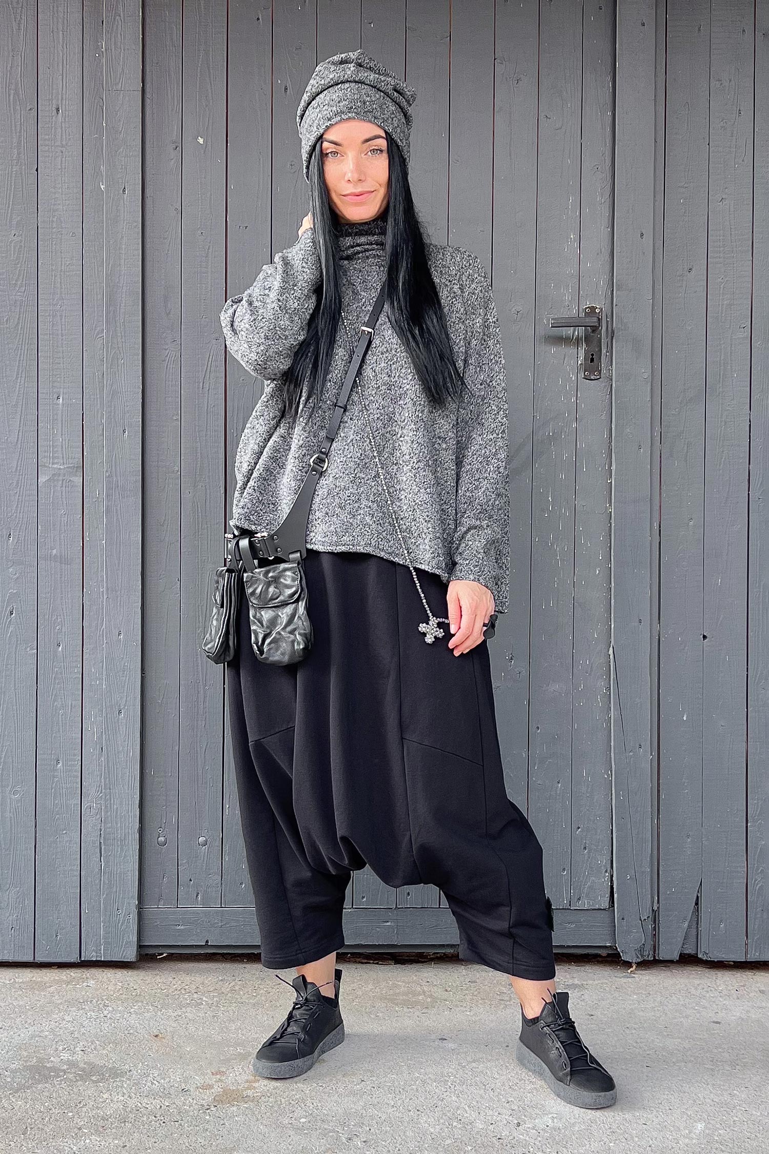 Oversize Strickpullover - Dark grey - 2253310701