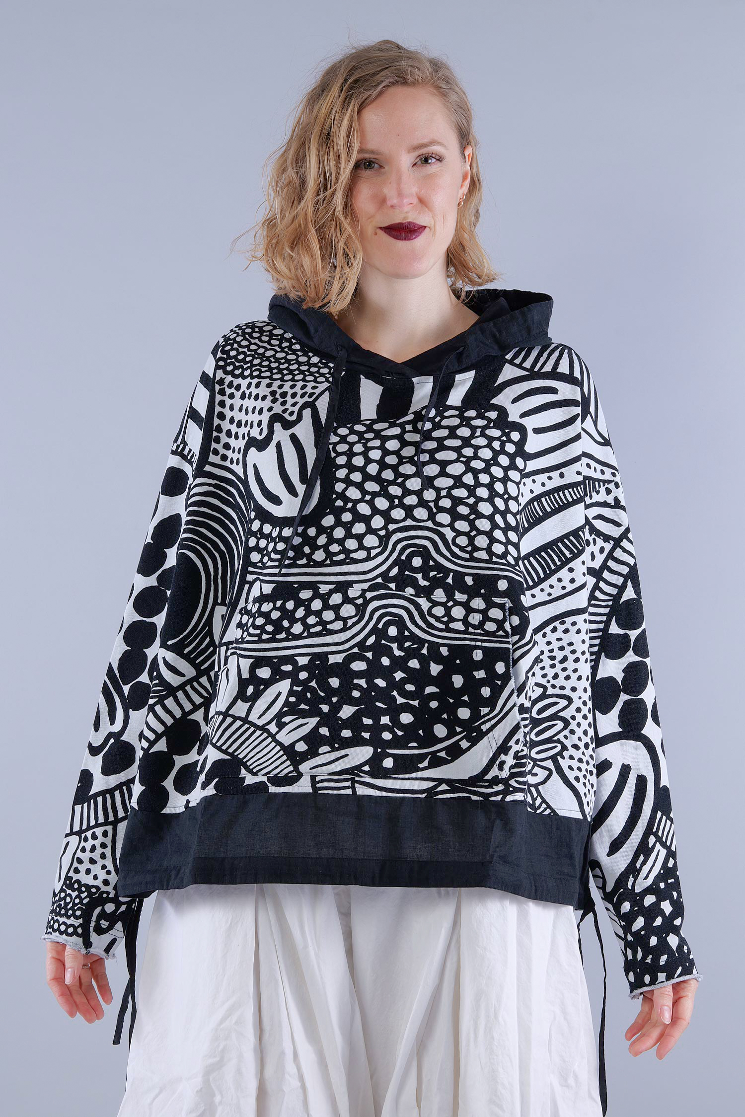 Oversized pullover - Black print - 1263290507
