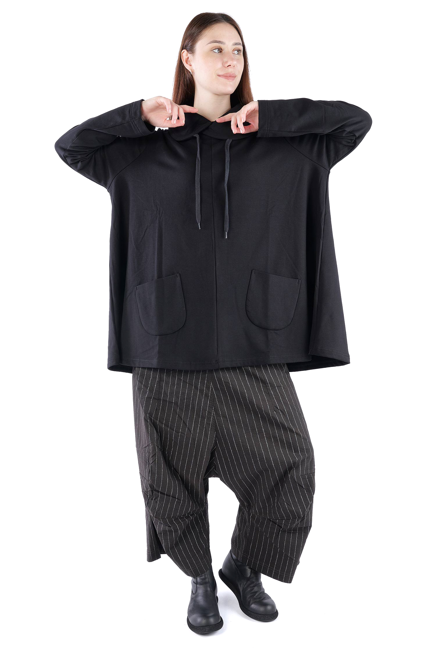 Sweatpullover - Schwarz - U1663-U