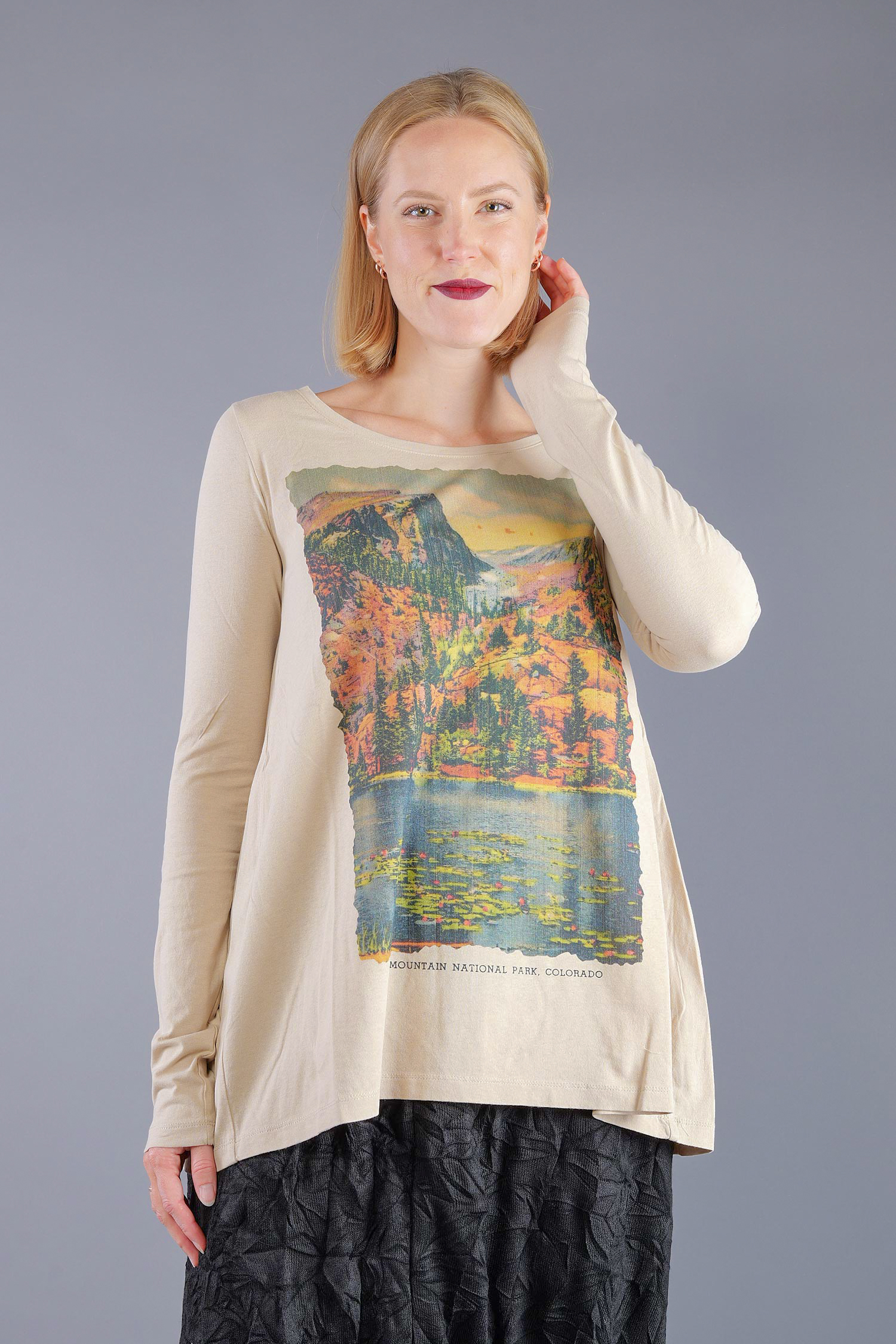 Longsleeve with print - Mountain print - 2263390502